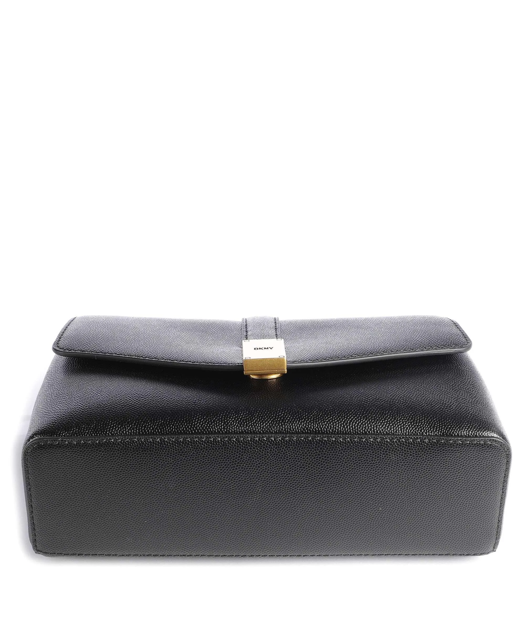  DKNY Conner Borsa a mano pelle di vacchetta grana nero  