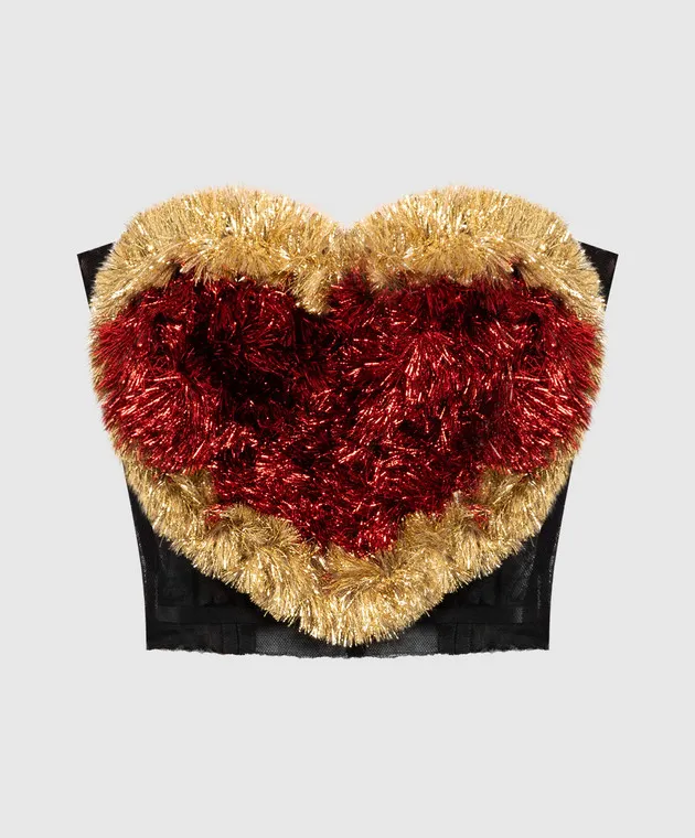 Dolce&Gabbana Parte superiore con applicazioni F73F8ZFLEAA