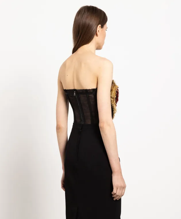 Dolce&Gabbana Parte superiore con applicazioni F73F8ZFLEAA