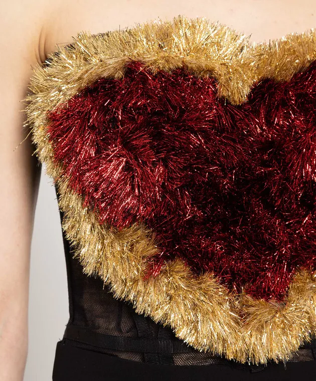 Dolce&Gabbana Parte superiore con applicazioni F73F8ZFLEAA