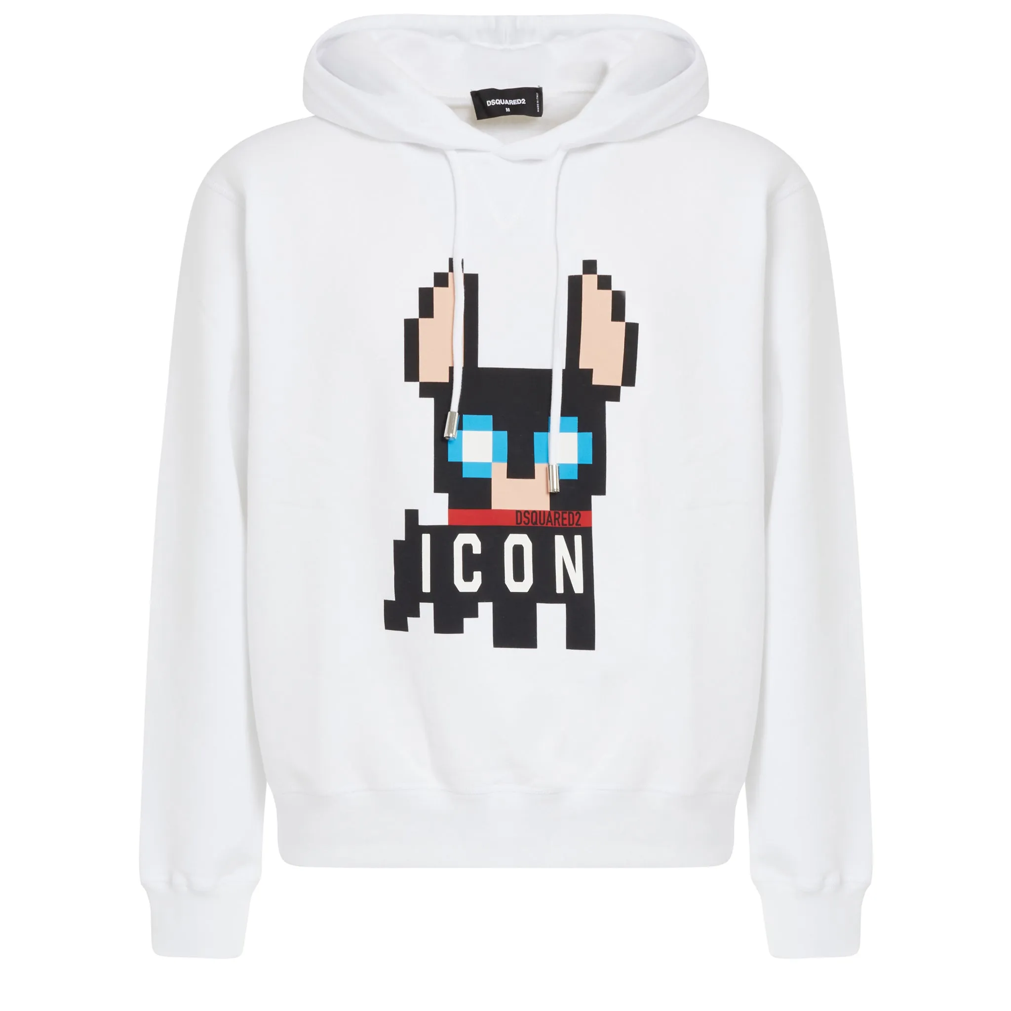 DSQUARED2  Felpa in cotone bianca