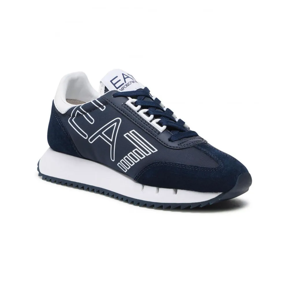 Ea7 Nero&Bianco Vintage Blu Bianco - Sneakers Uomo