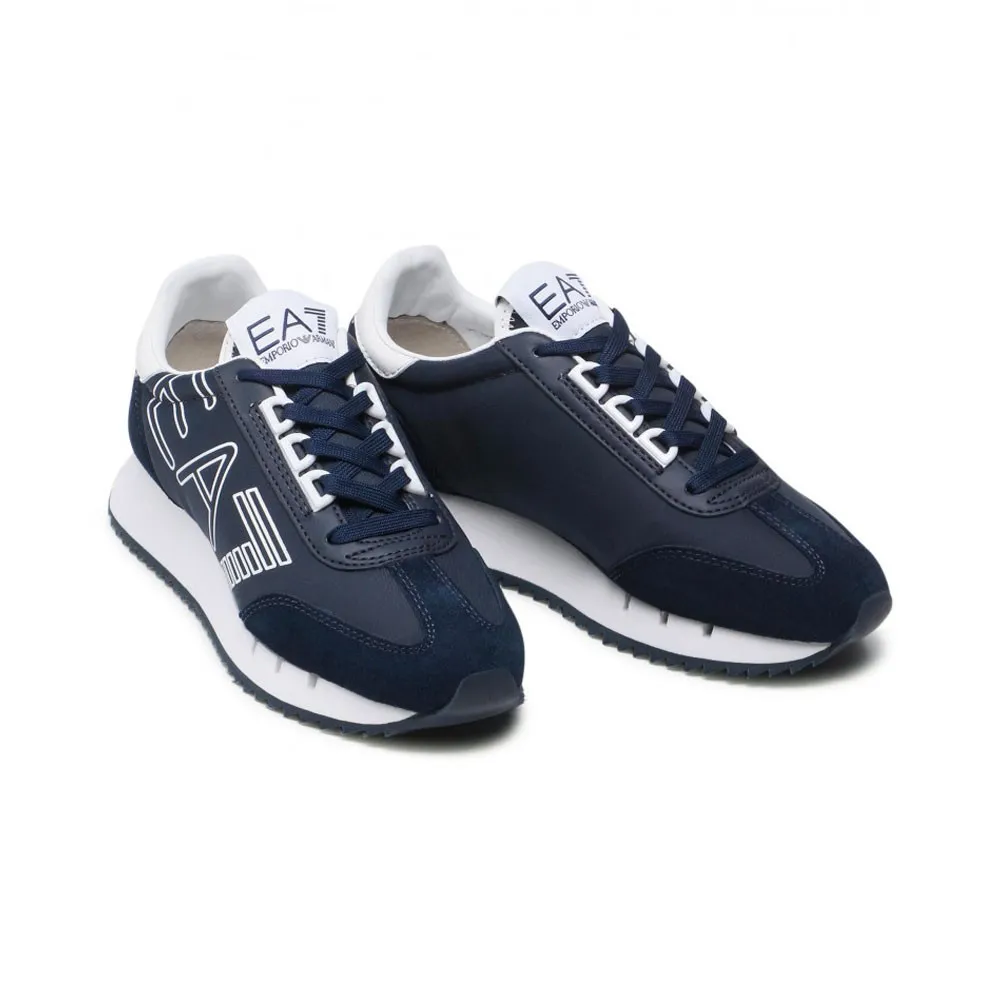 Ea7 Nero&Bianco Vintage Blu Bianco - Sneakers Uomo