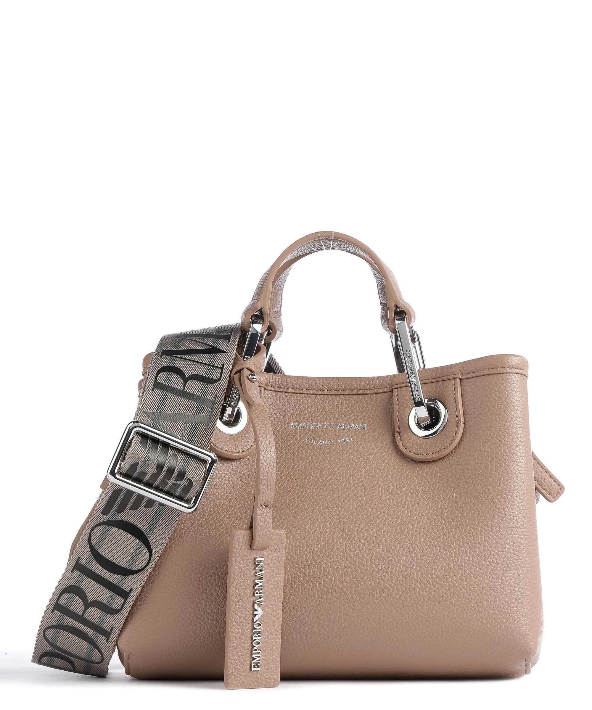  Emporio Armani My EA Borsa a mano pelle sintetica marrone chiaro  