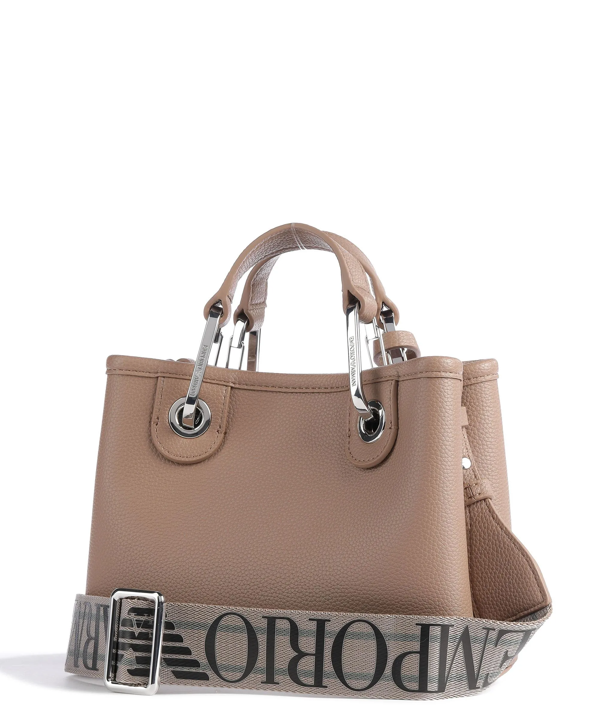  Emporio Armani My EA Borsa a mano pelle sintetica marrone chiaro  