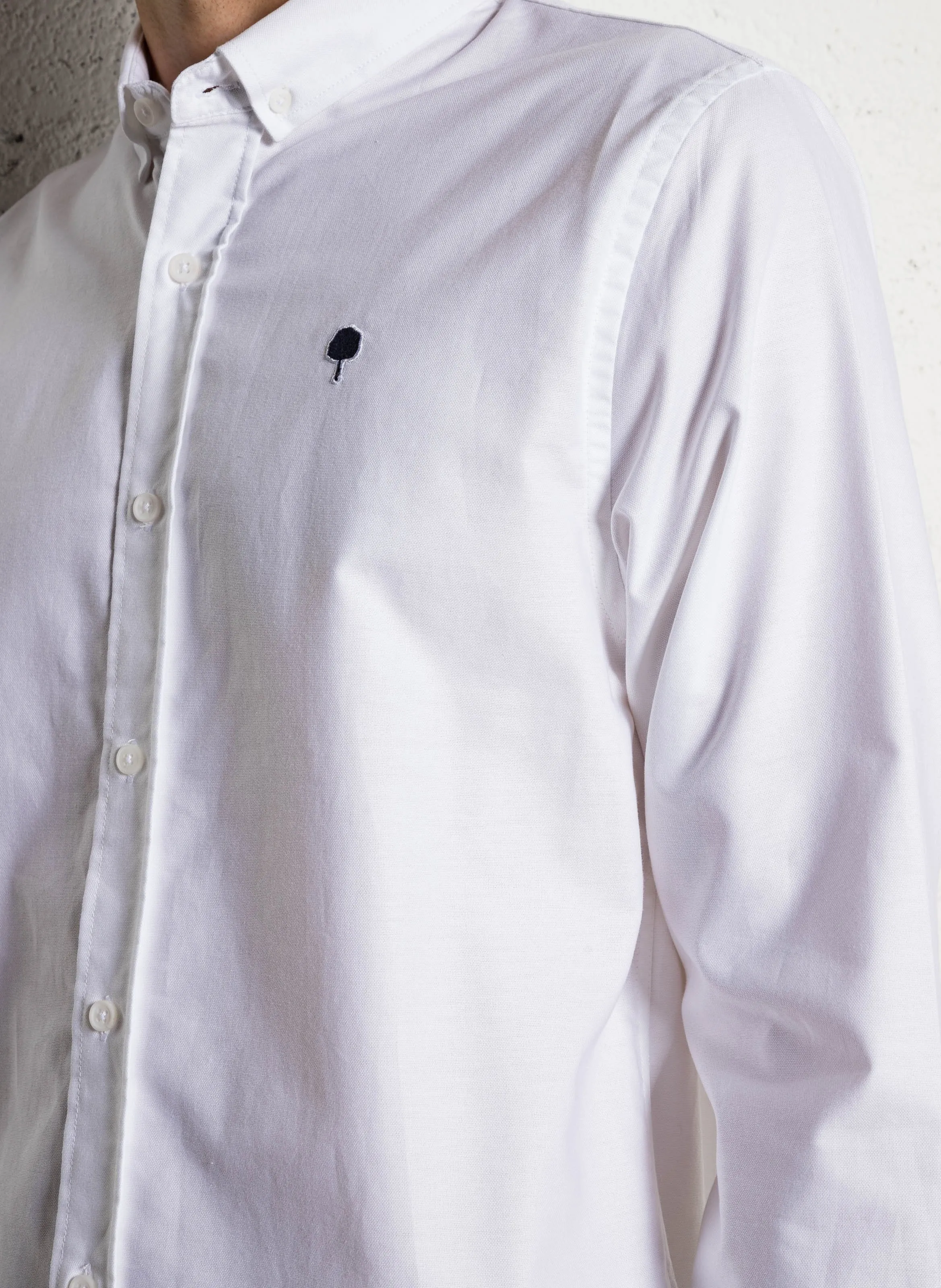  FAGUO   IVOY - Camicia con collo button down in misto cotone bio | Bianco