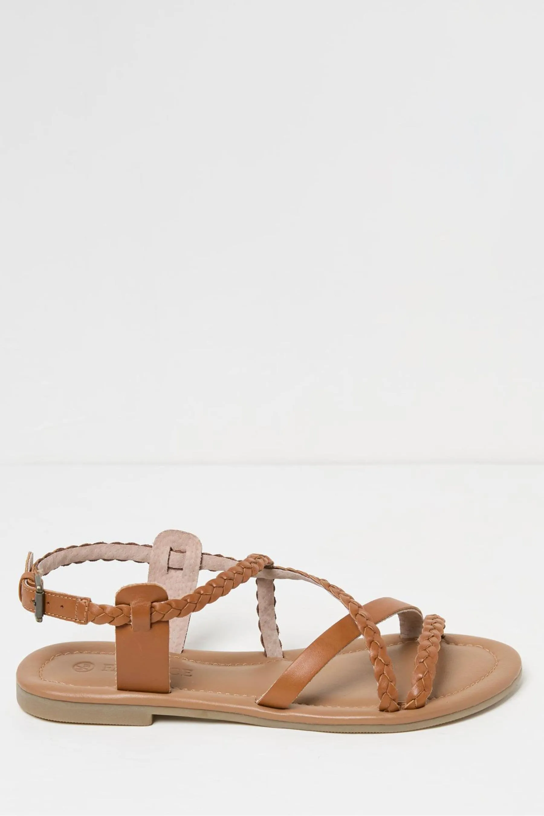 FatFace - Sandali in pelle intrecciata