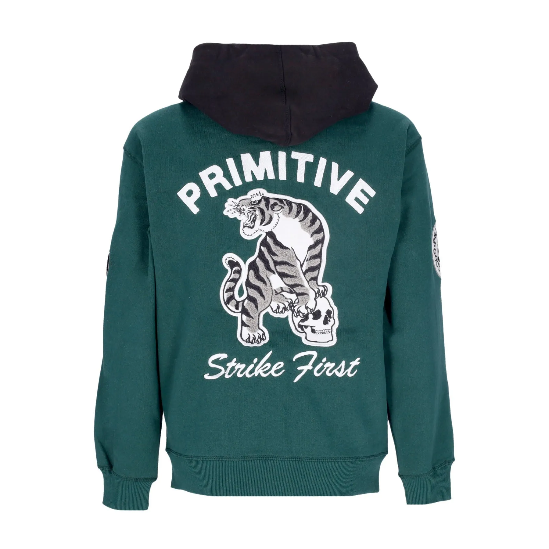 Felpa Cappuccio Zip Uomo Alumni Zip Up Hoodie Green
