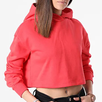 Felpa con cappuccio da donna Crop Every Red
