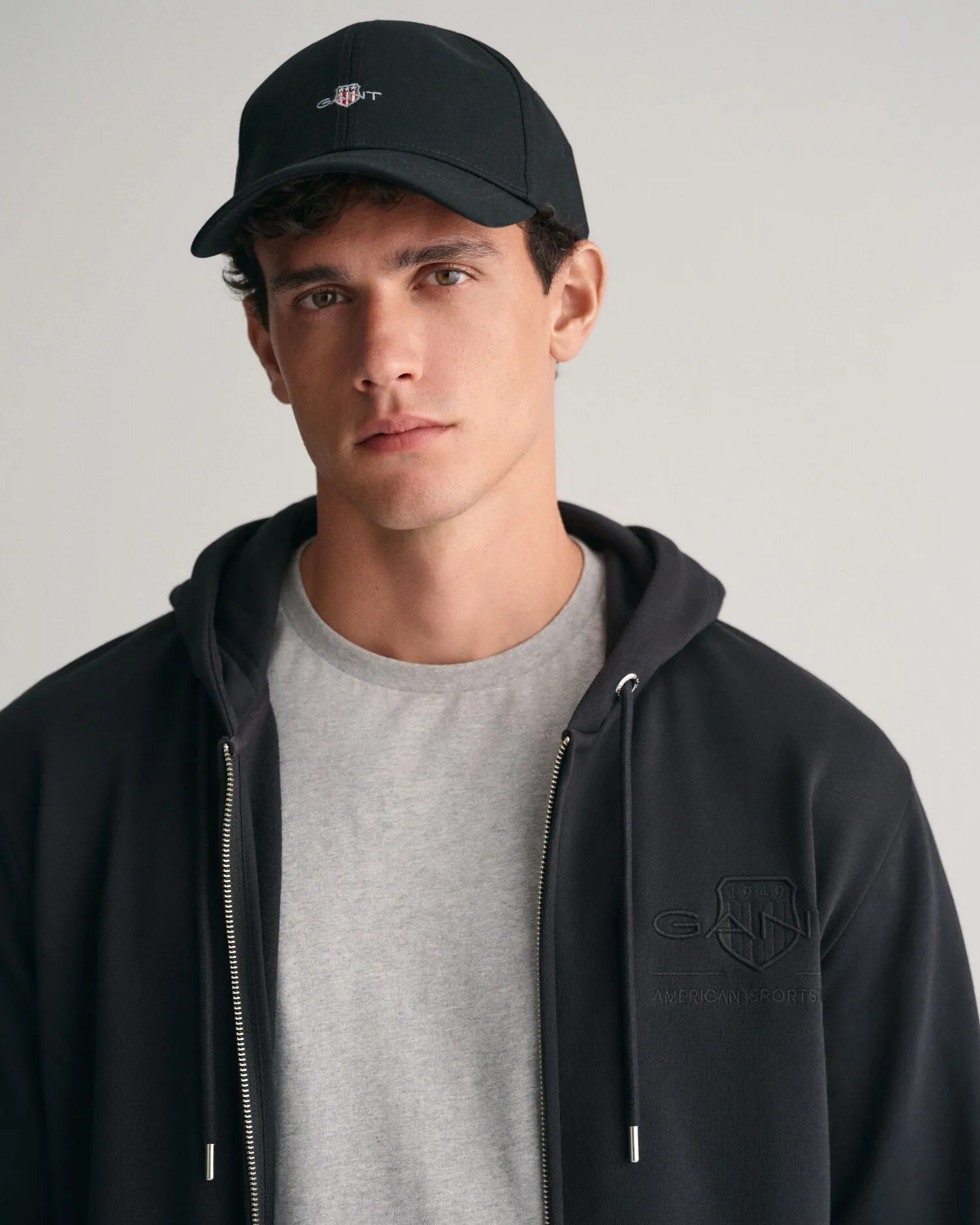 Felpa con zip e cappuccio Tonal Shield    