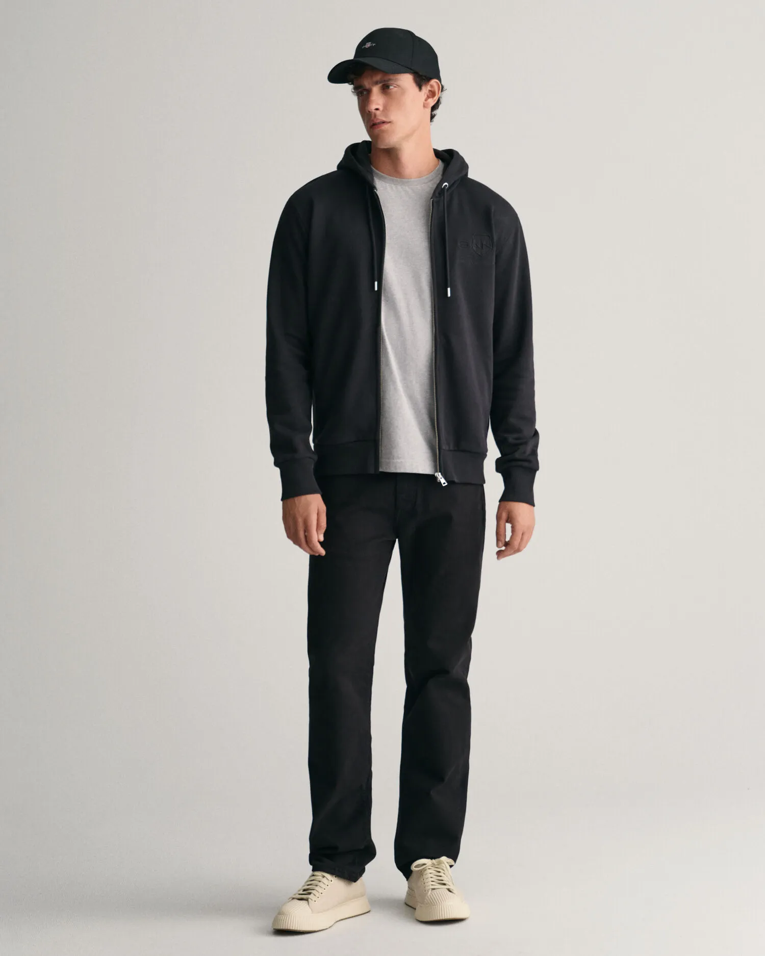 Felpa con zip e cappuccio Tonal Shield    
