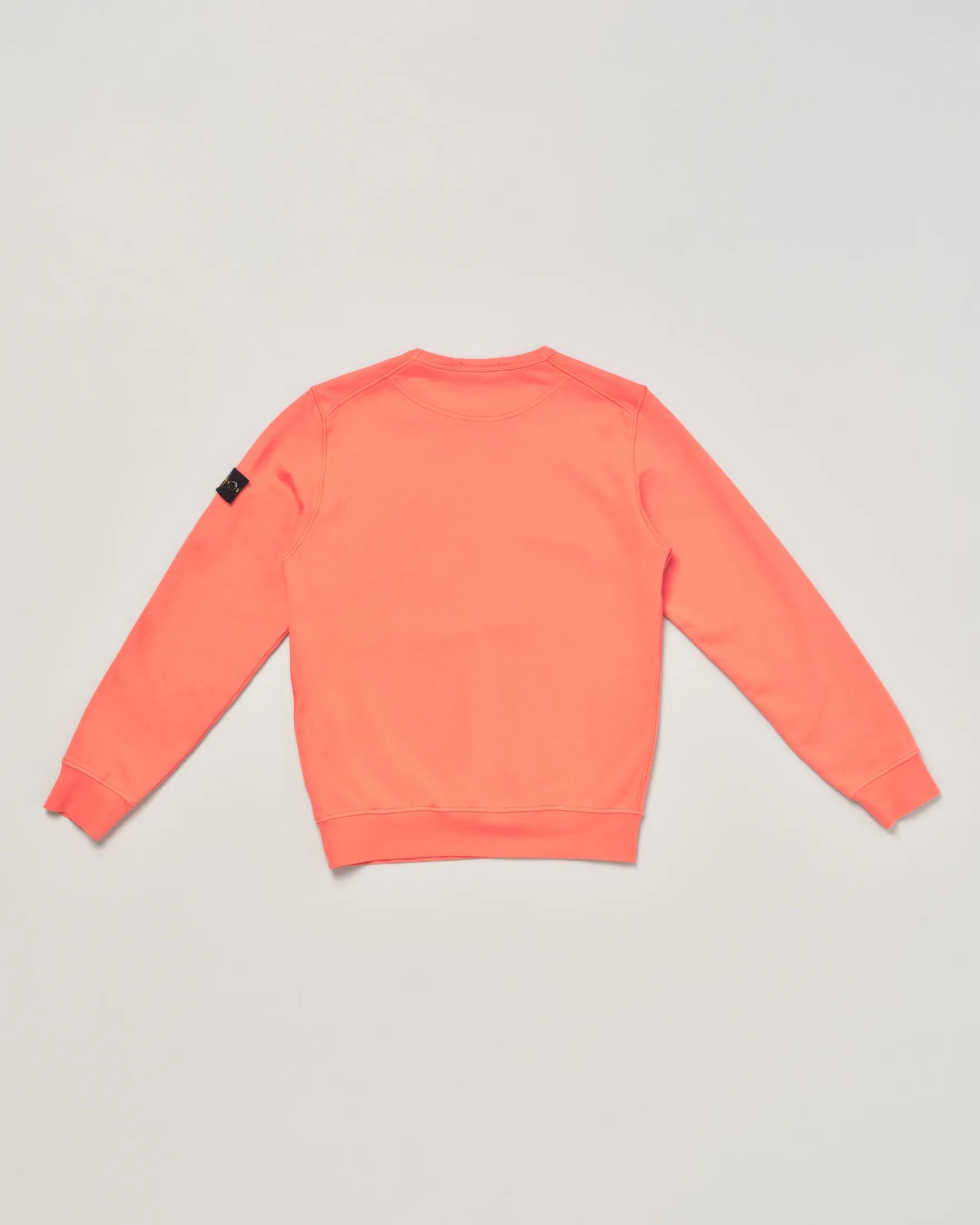 Felpa corallo girocollo in cotone con patch porta logo 8 anni