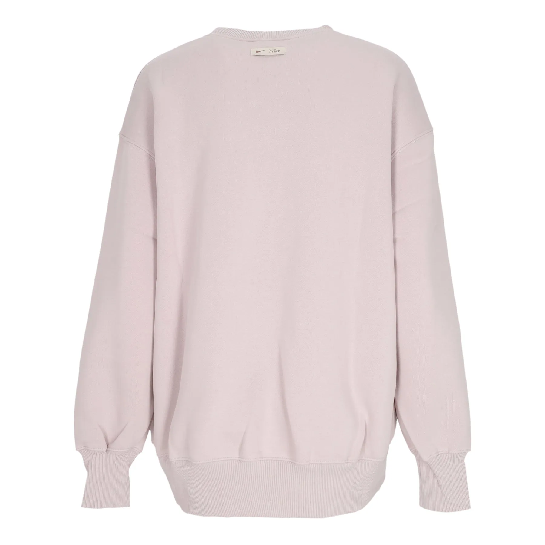 Felpa Girocollo Donna W Sportswear Phoenix Fleece Oversized Logo Crewneck Platinum Violet/smokey Mauve