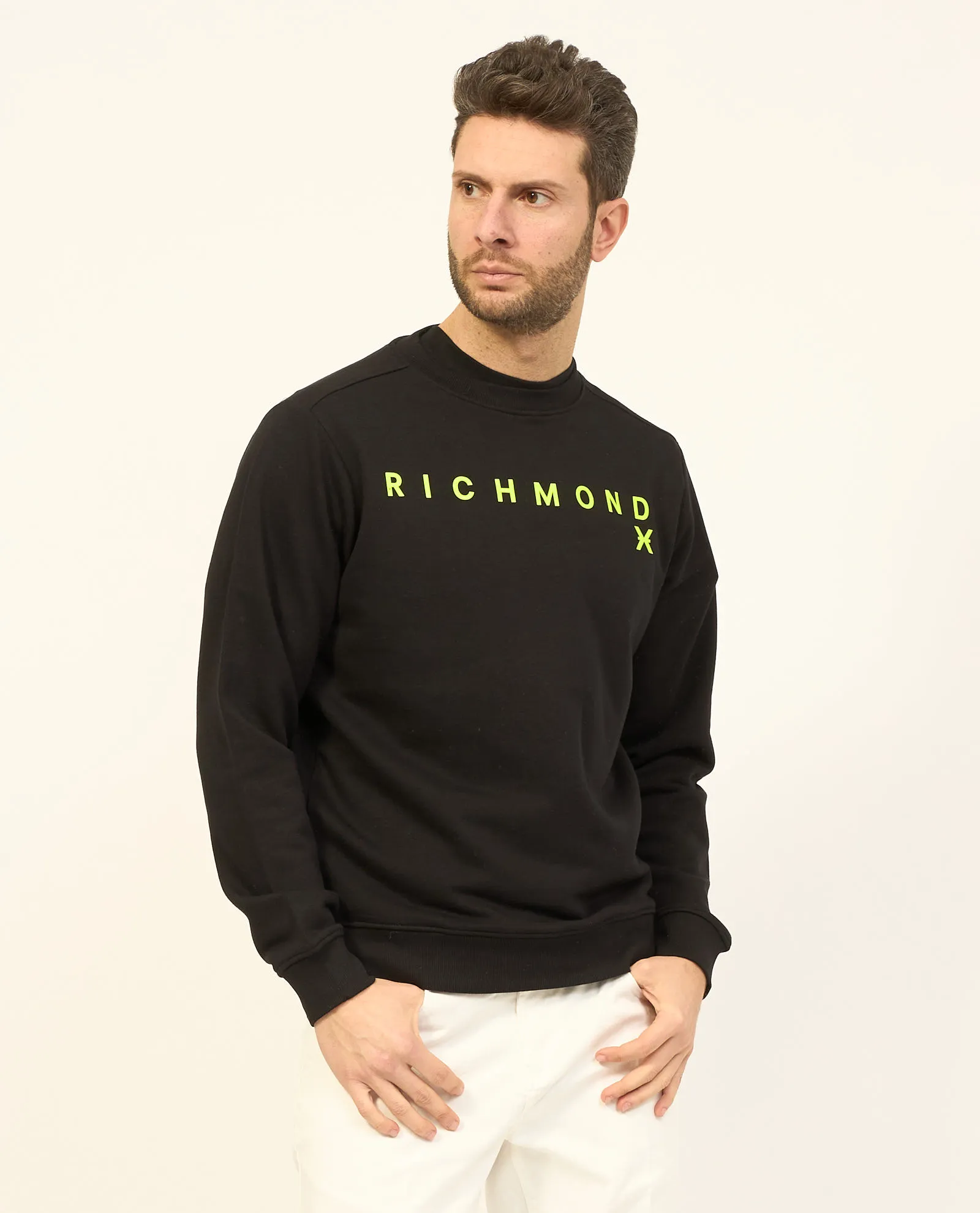 Felpa girocollo Richmond X in misto cotone