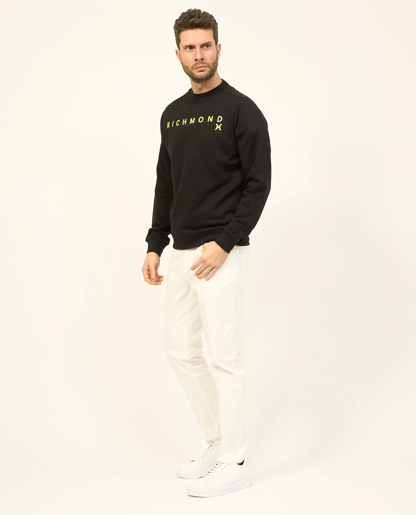 Felpa girocollo Richmond X in misto cotone