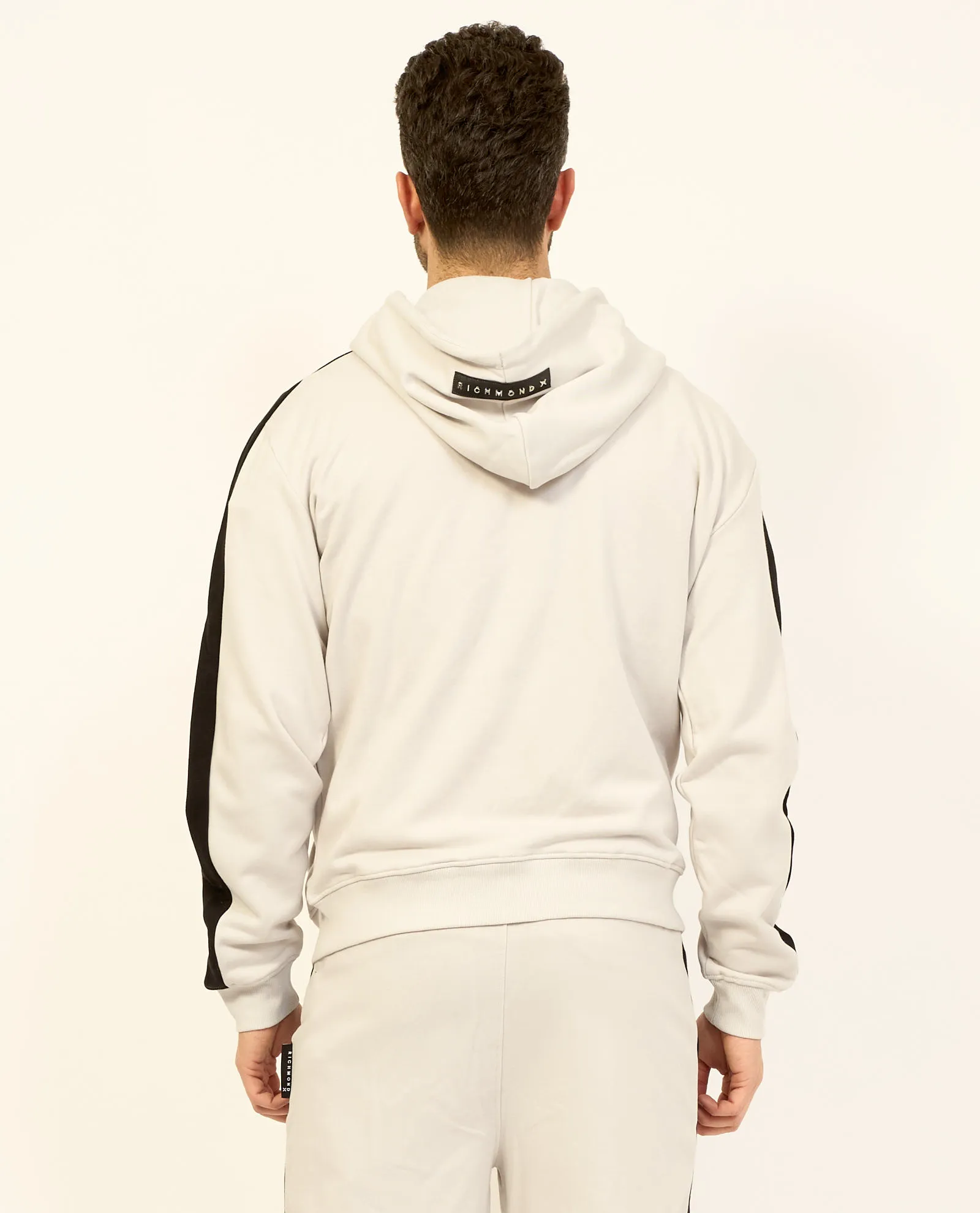 Felpa uomo Richmond X in cotone con cappuccio e zip