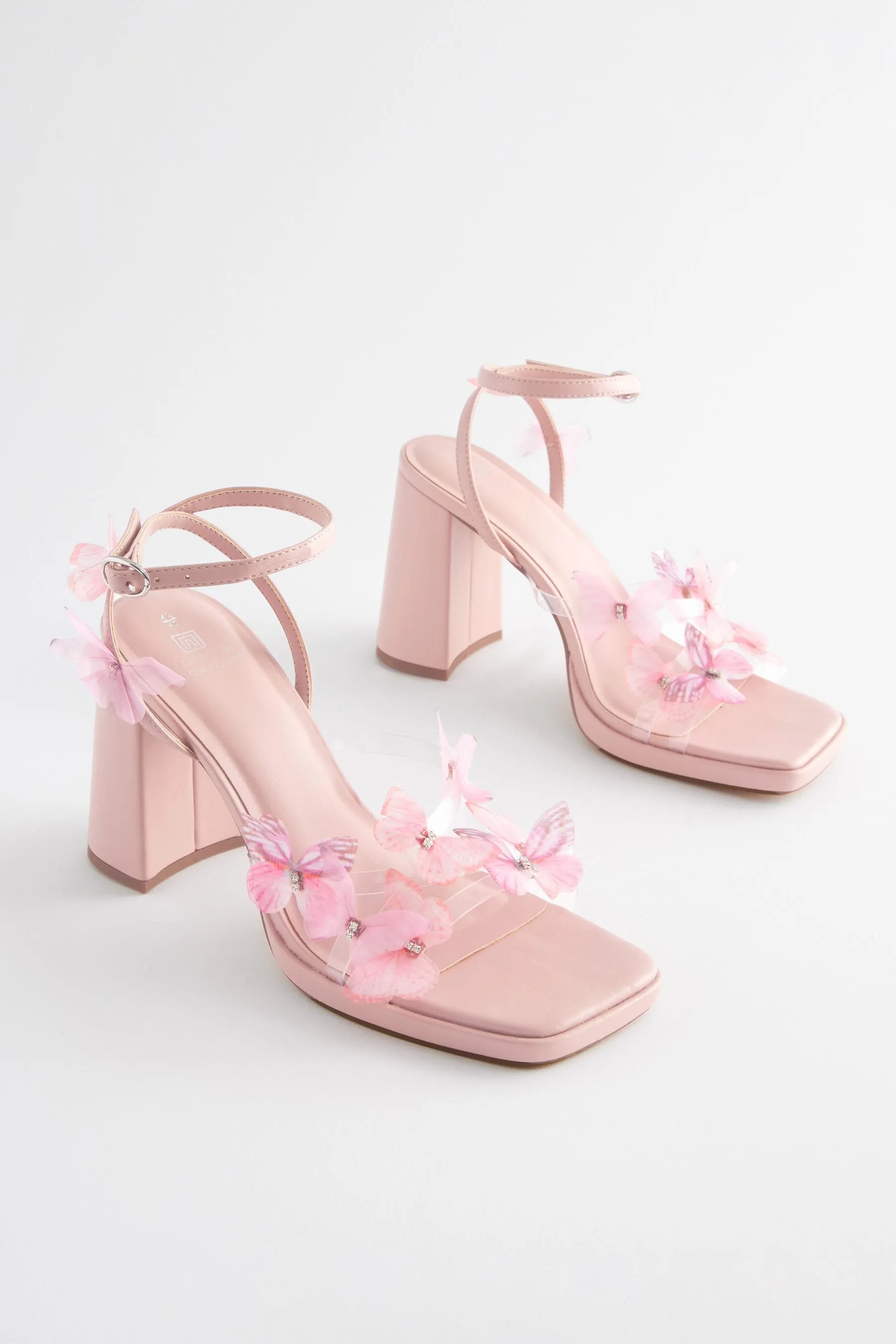 Forever Comfort® - Sandali con tacco largo e farfalle