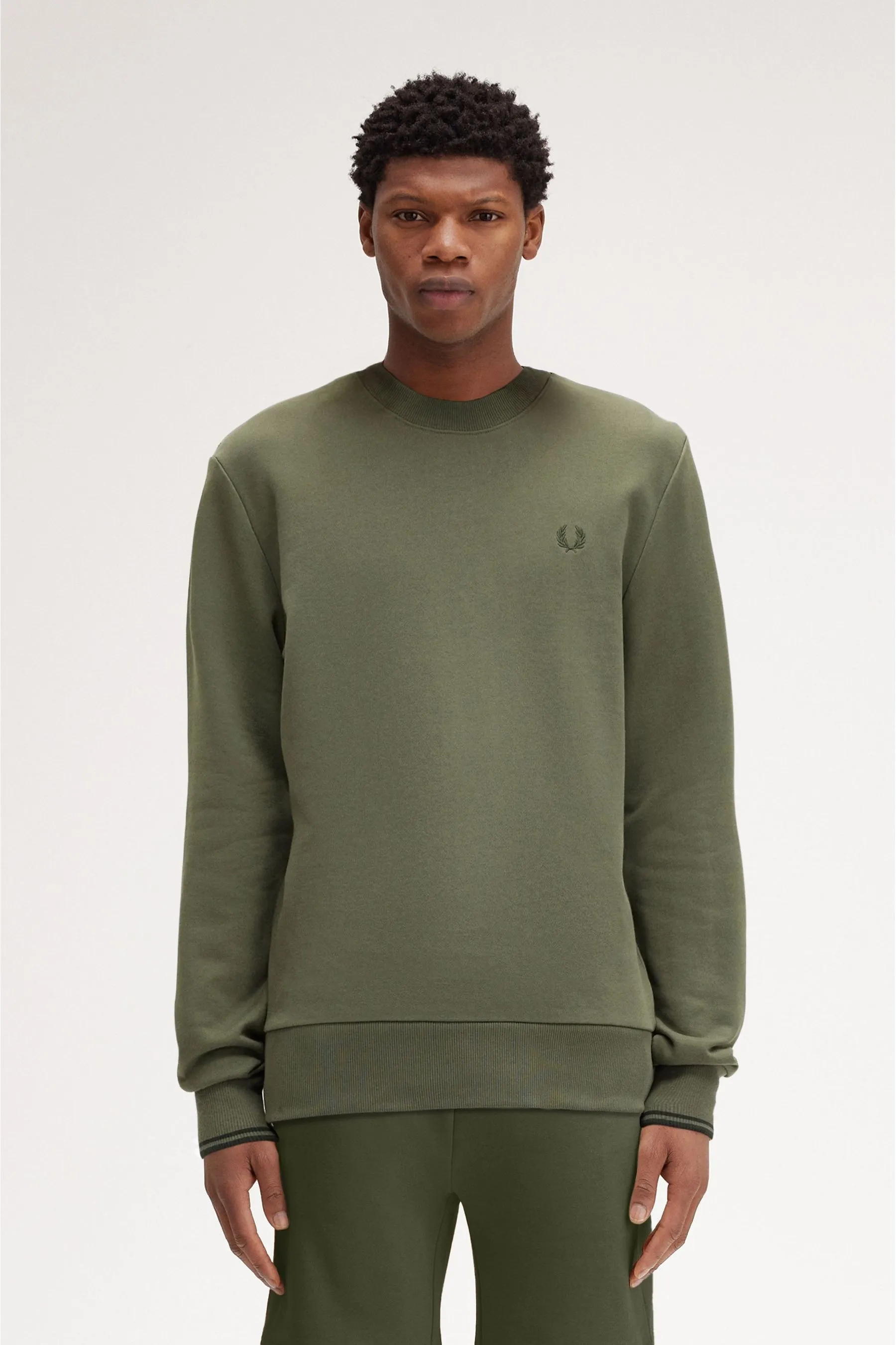Fred Perry Crew Neck 100% Cotton Sweatshirt    