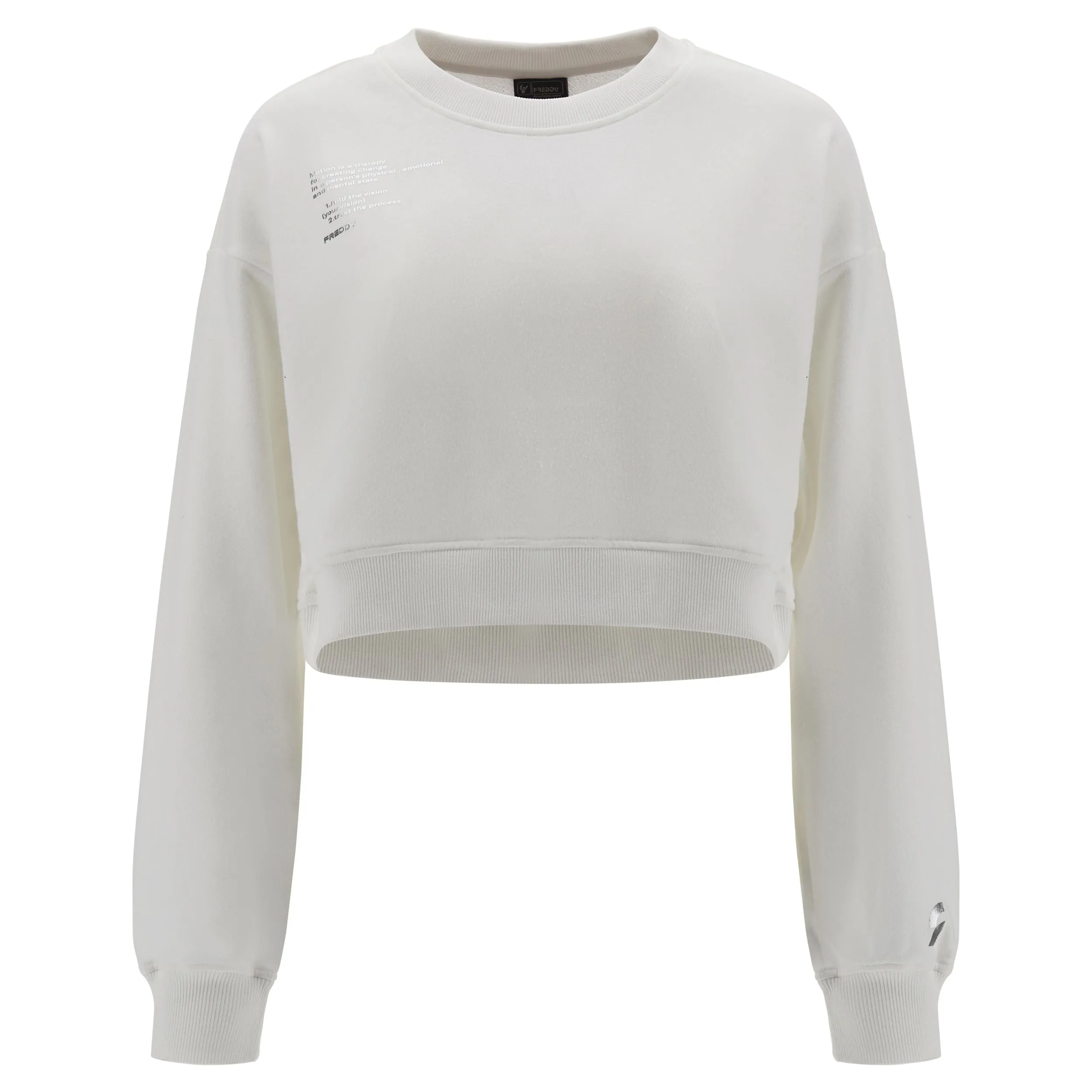 Freddy short women's lightweight sweatshirt S3WGZS1 W71 white 