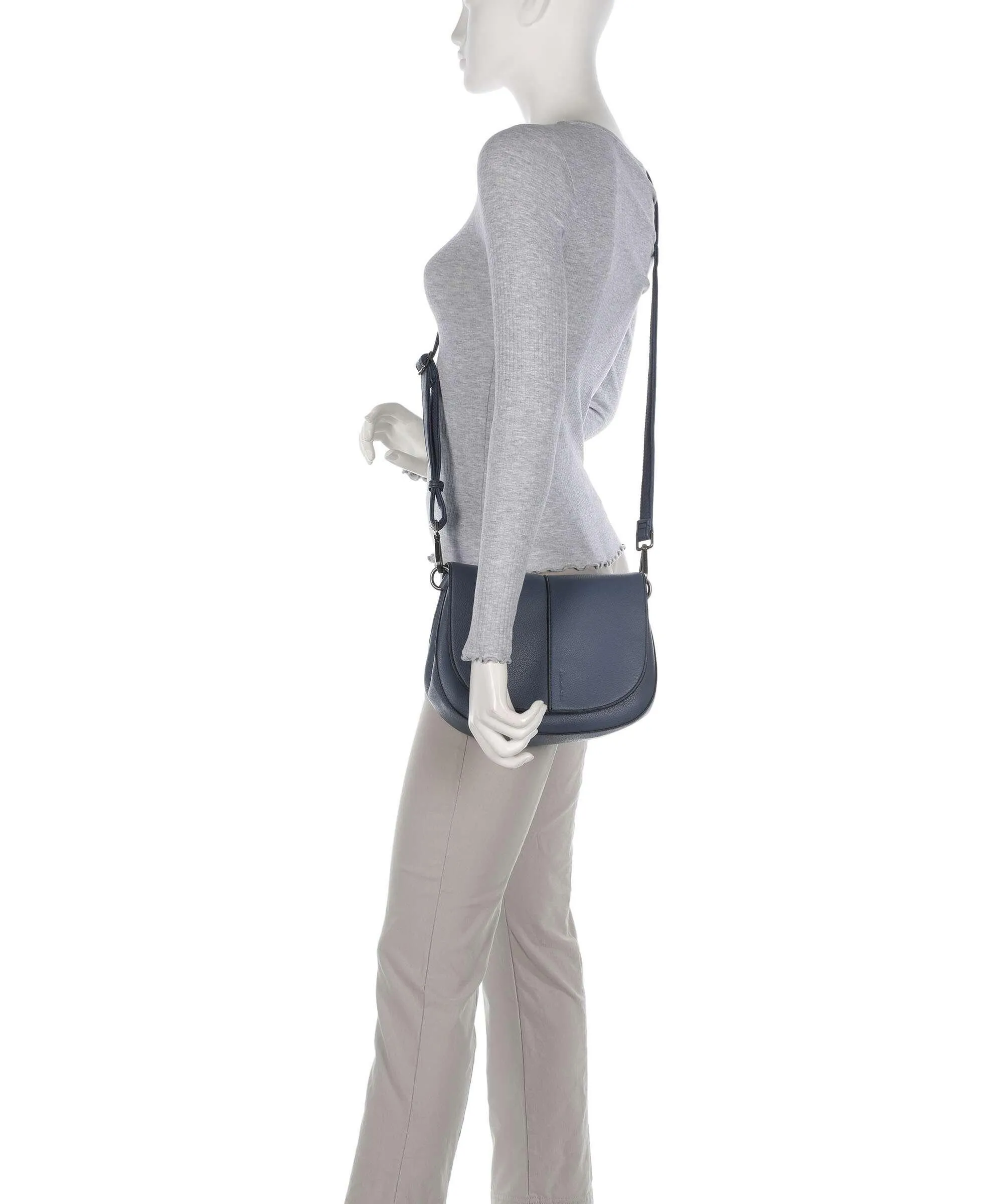  FredsBruder Bestie Borsa a tracolla pelle granulata blu-grigio  