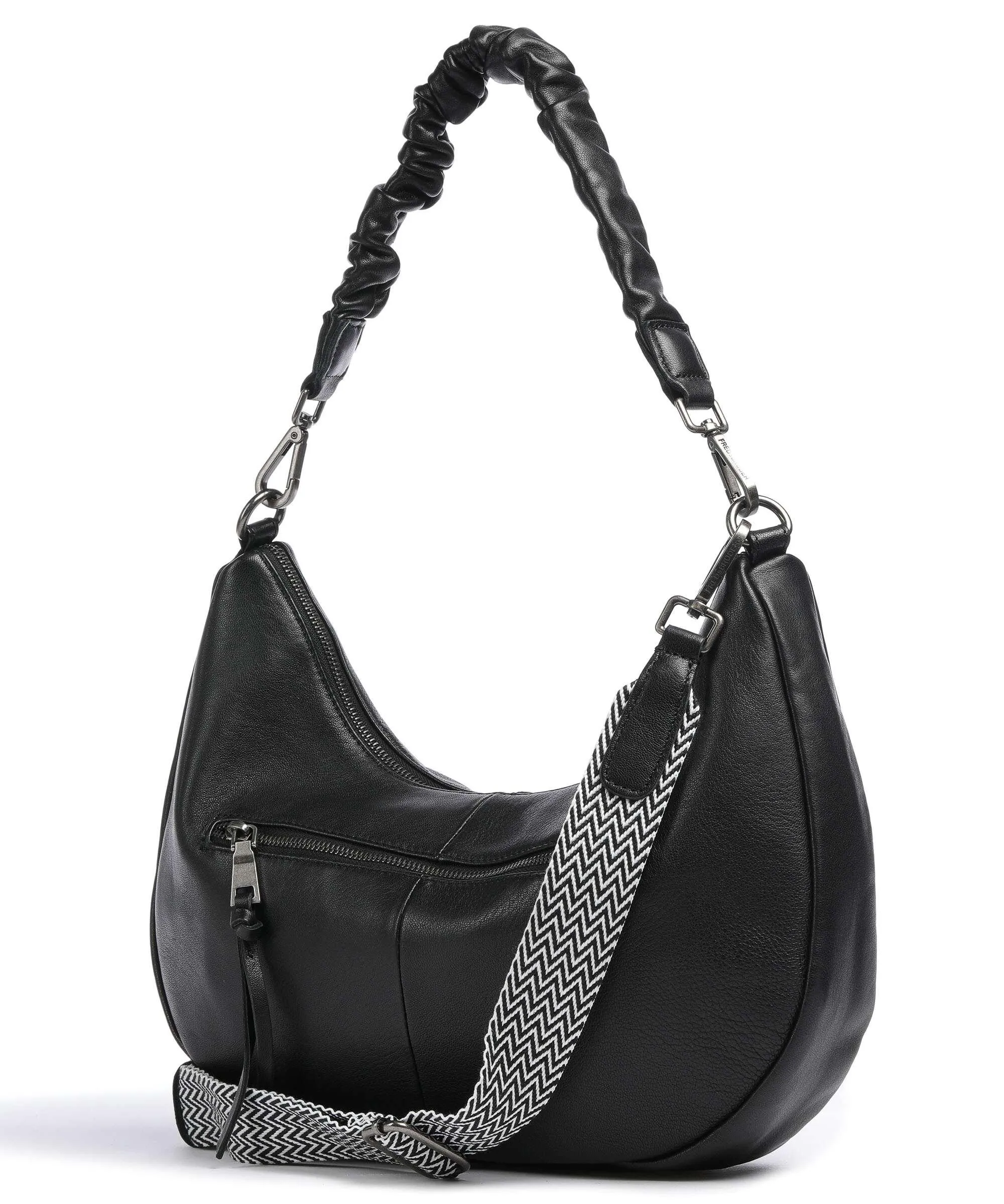  FredsBruder Jerren Borsa hobo pelle a grana fine nero  
