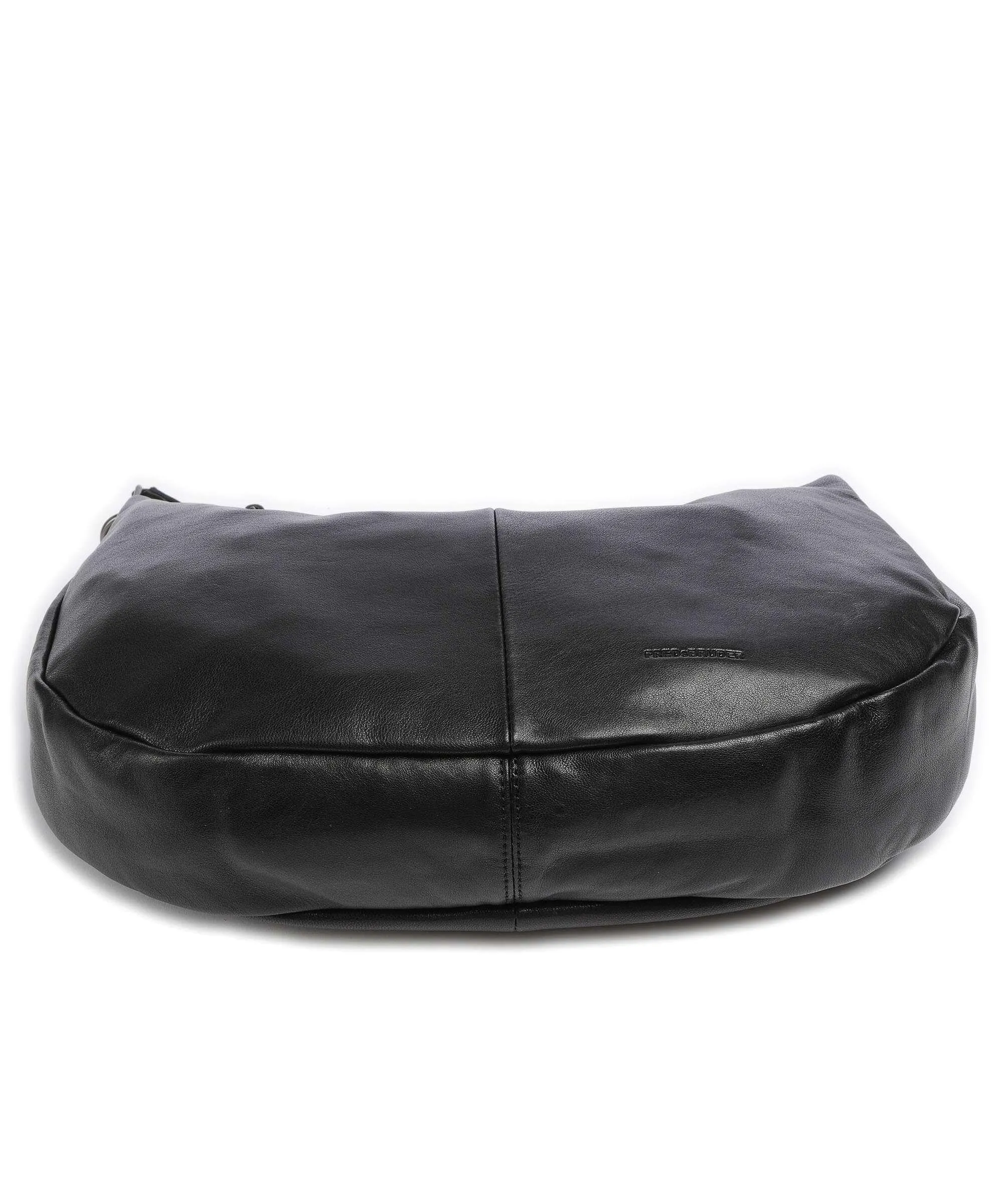  FredsBruder Jerren Borsa hobo pelle a grana fine nero  