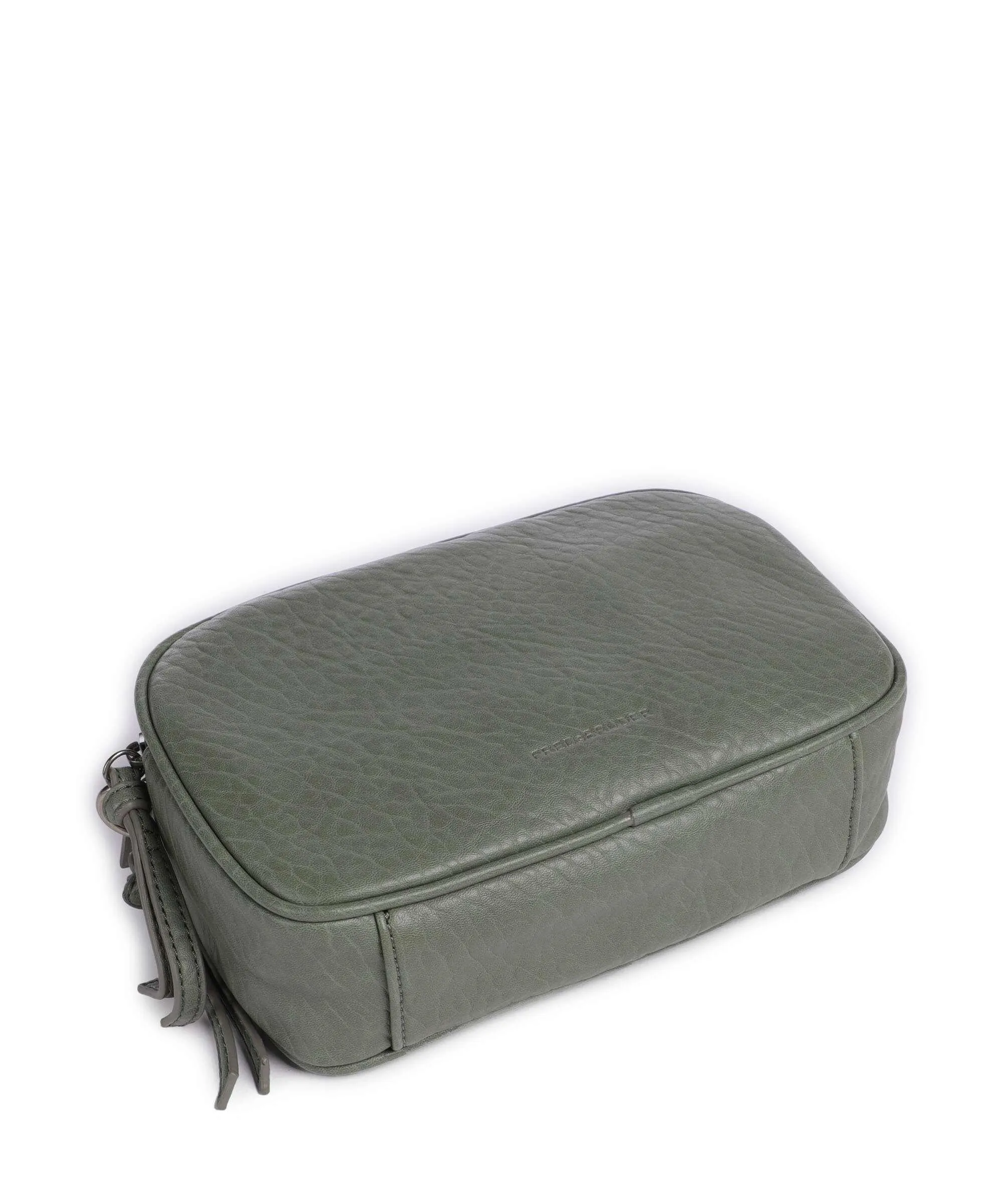  FredsBruder Lunar Borsa a tracolla pelle granulata grigio-verde  