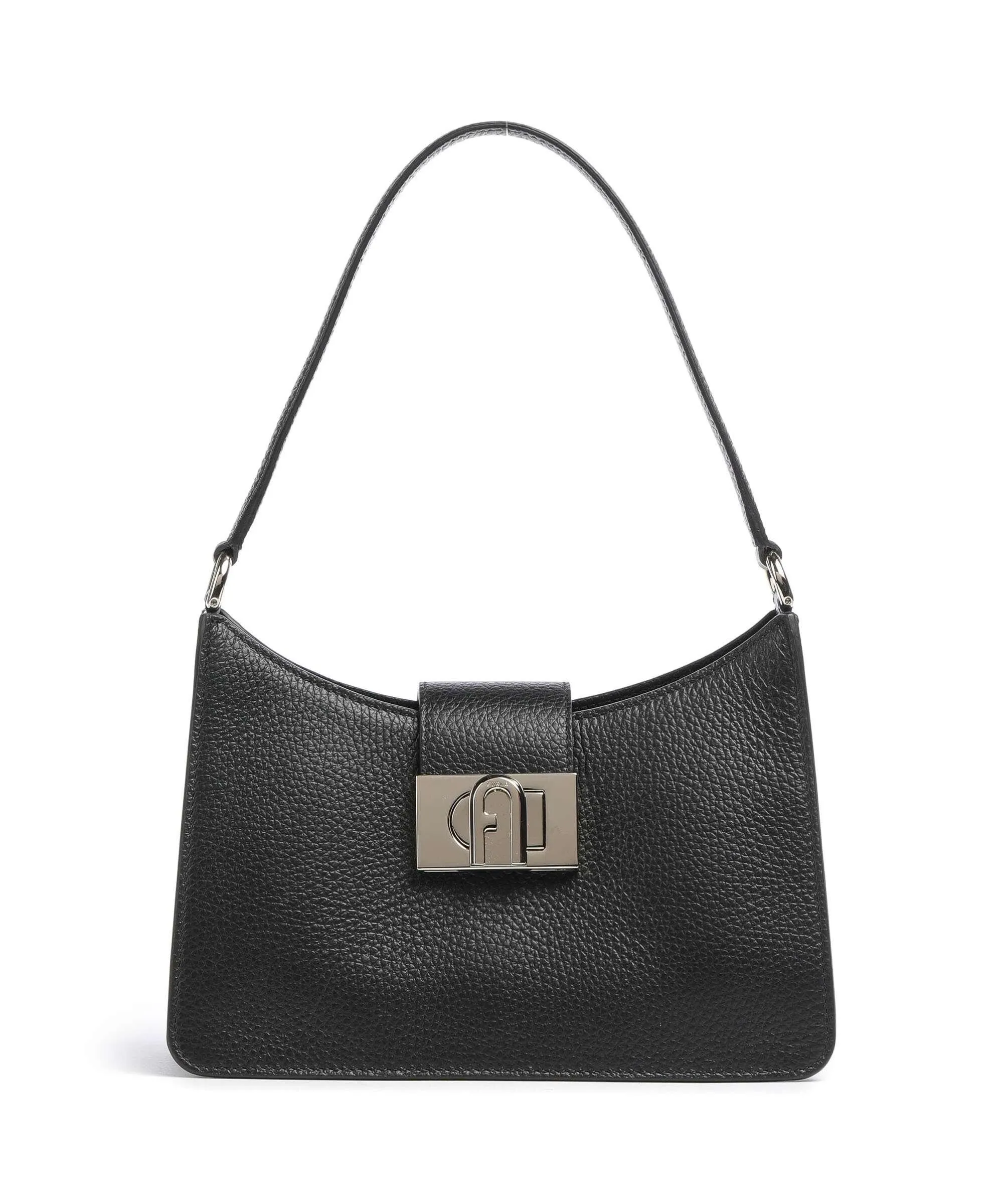  Furla 1927 S Borsa a spalla pelle di vitello grana nero  