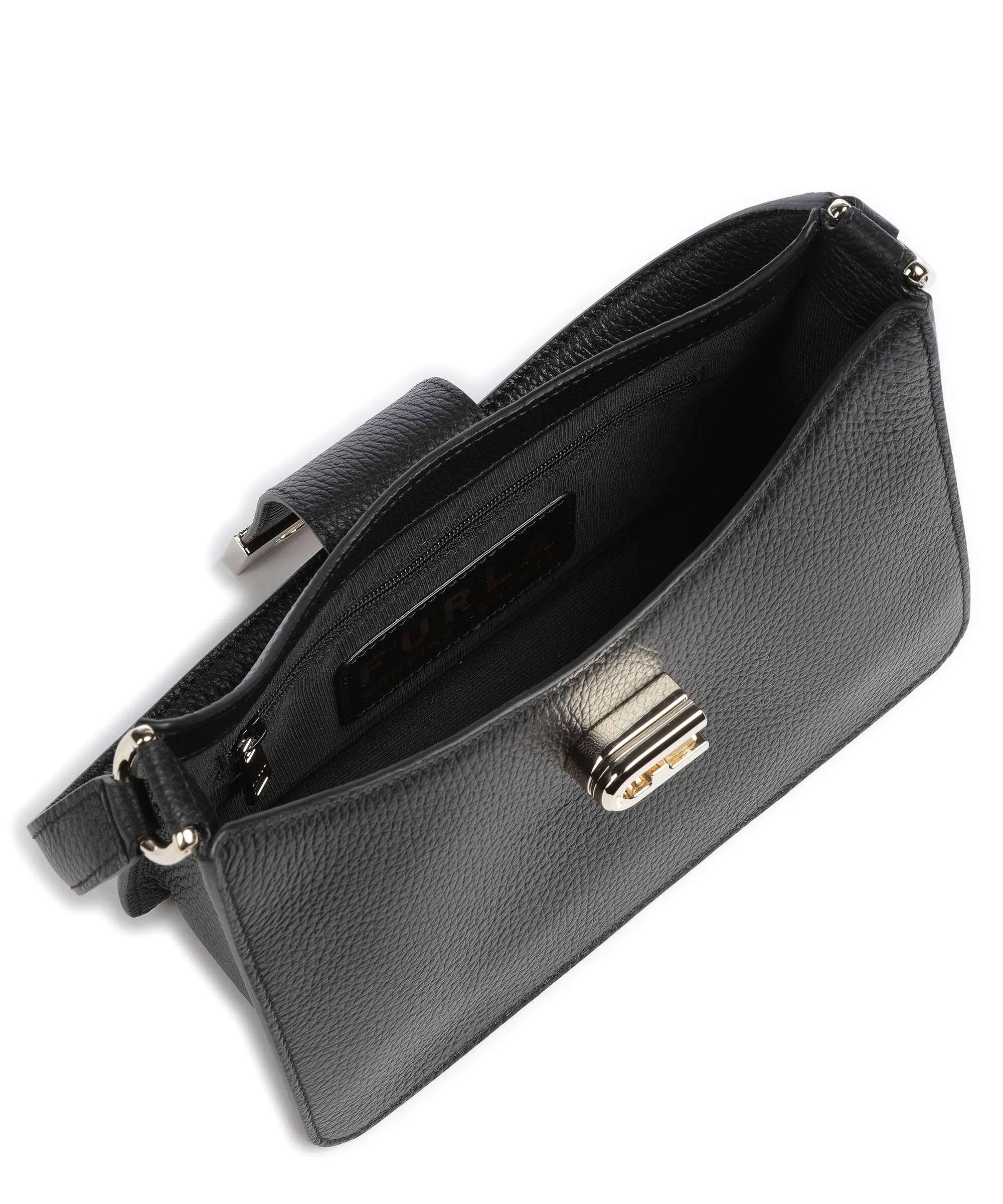 Furla 1927 S Borsa a spalla pelle di vitello grana nero  