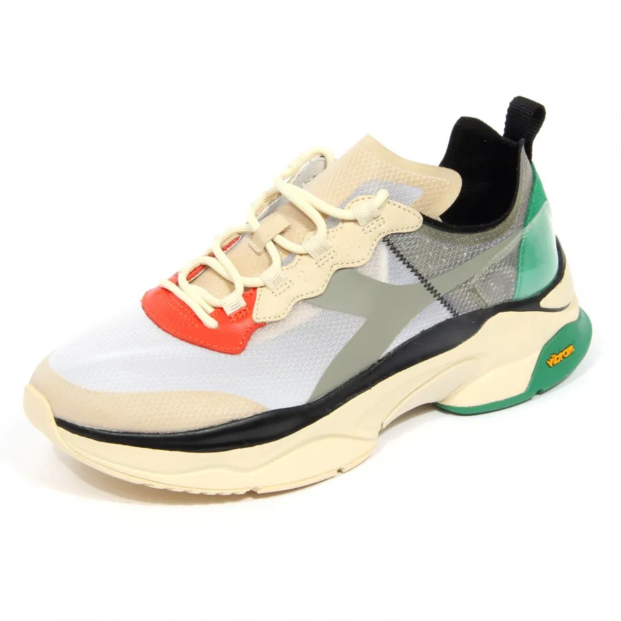 G5750 sneaker uomo DIADORA beige transparent fabric shoes man