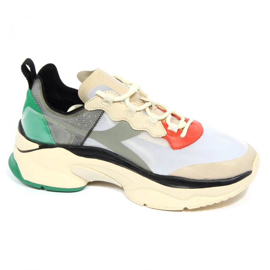 G5750 sneaker uomo DIADORA beige transparent fabric shoes man