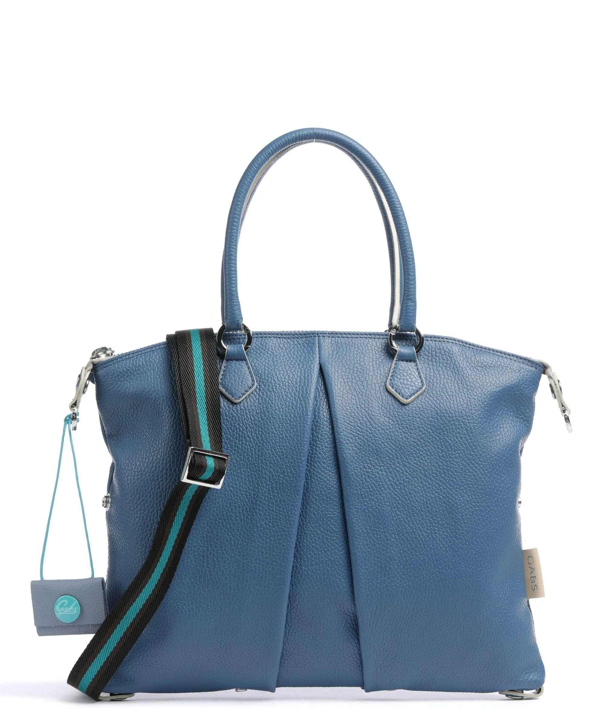  Gabs Ella M Borsa a zainetto pelle di vitello grana blu  