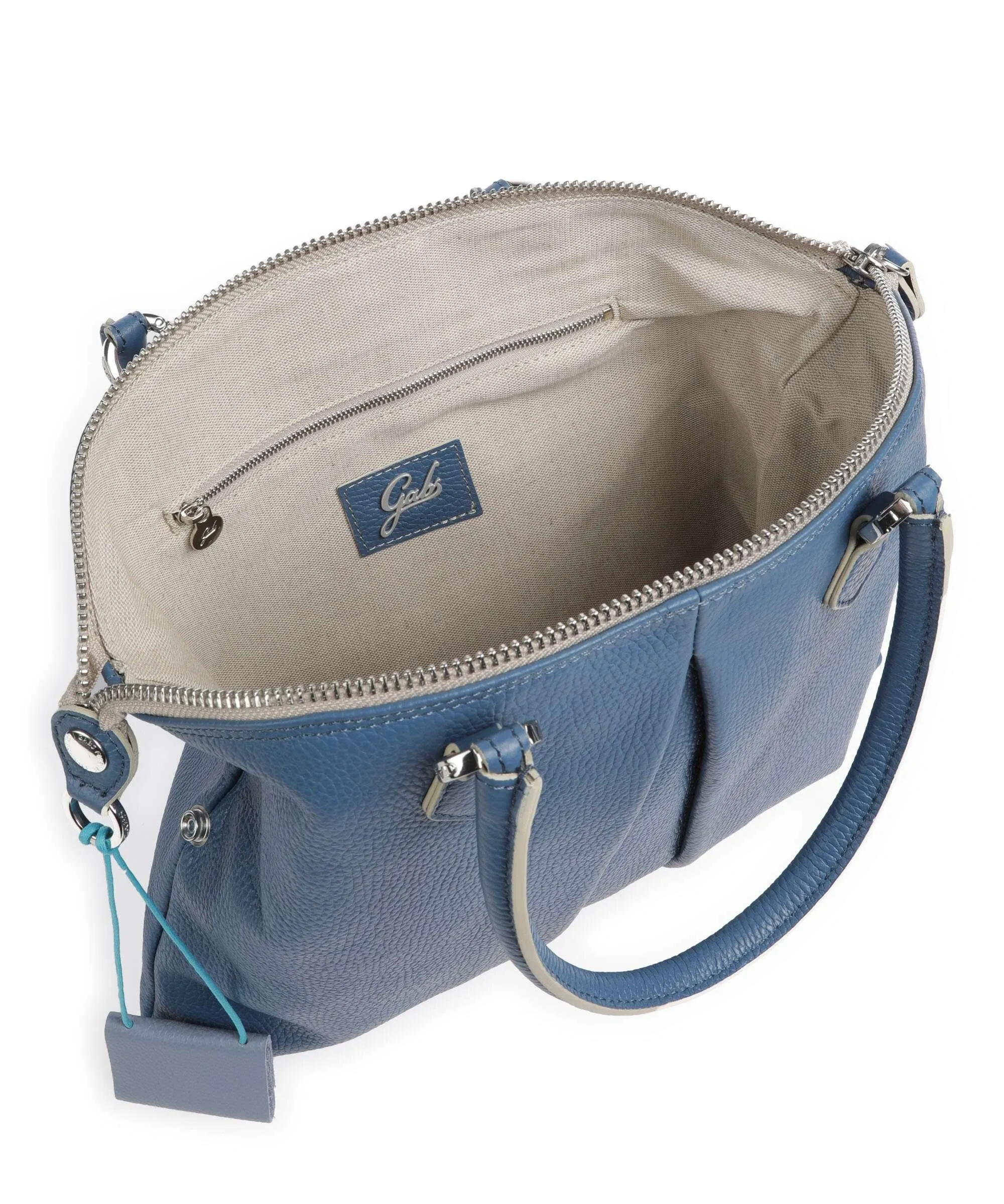  Gabs Ella M Borsa a zainetto pelle di vitello grana blu  