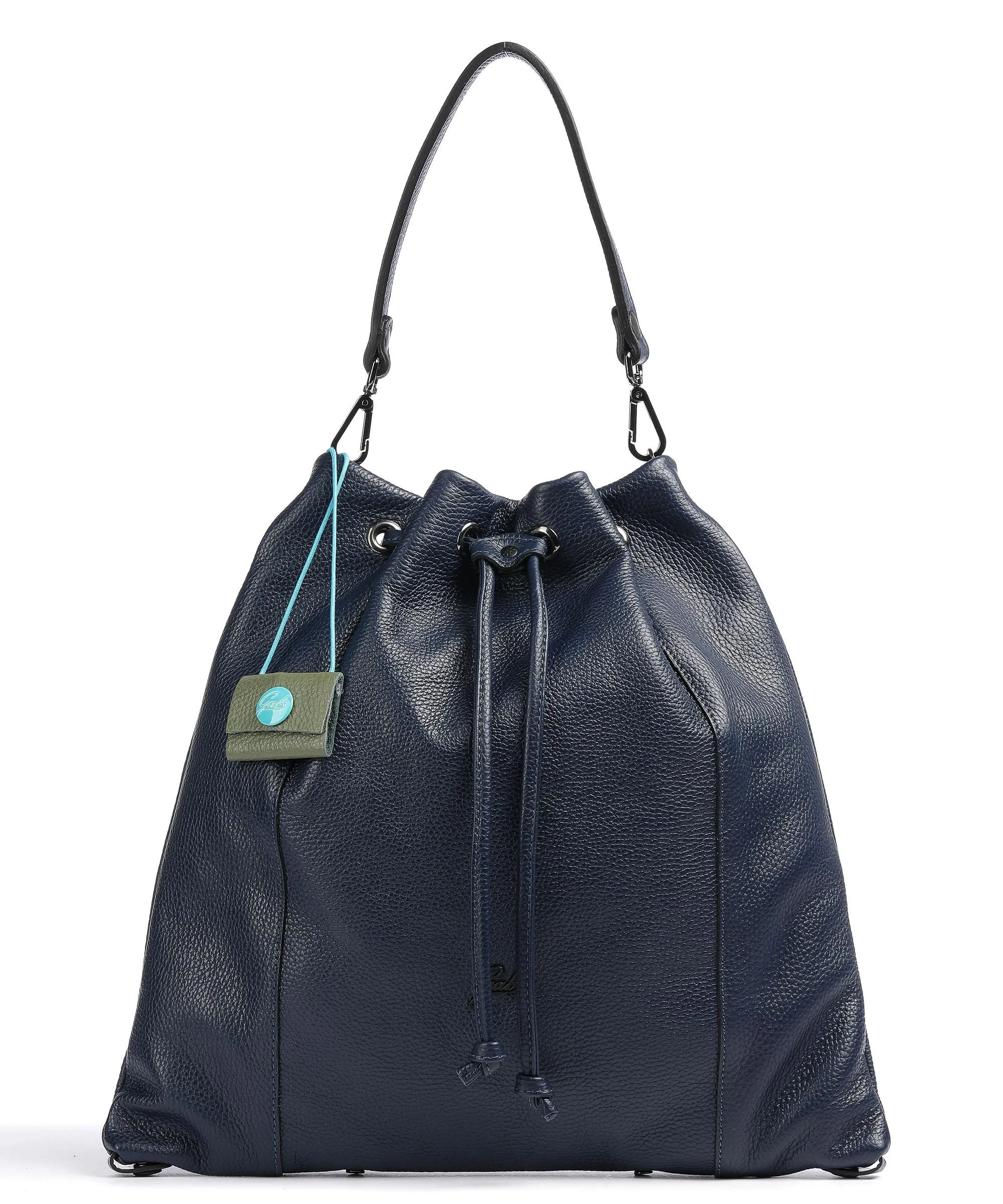 Gabs Icon Black Cleo M Borsa a secchiello pelle di vitello grana blu scuro  