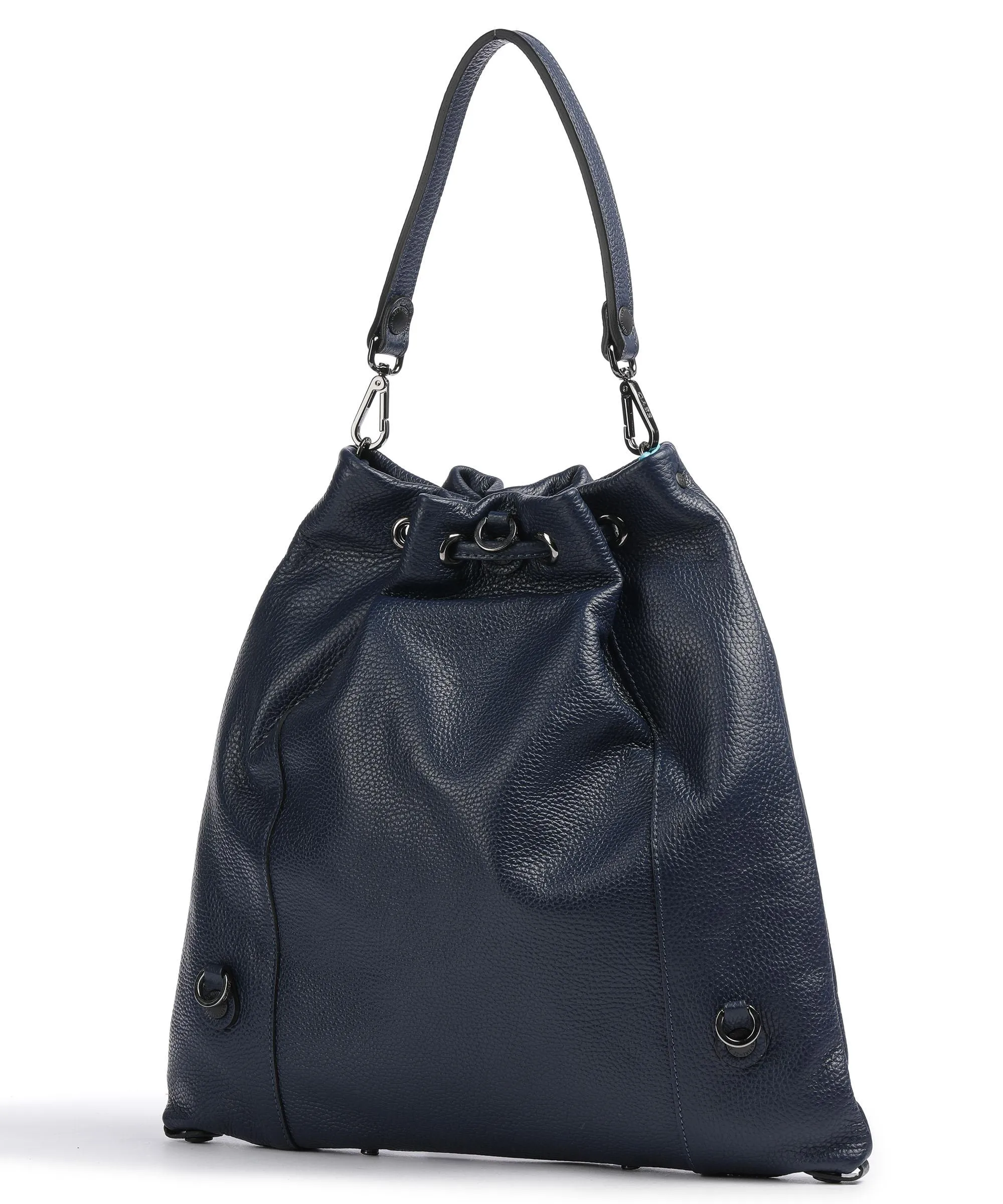  Gabs Icon Black Cleo M Borsa a secchiello pelle di vitello grana blu scuro  