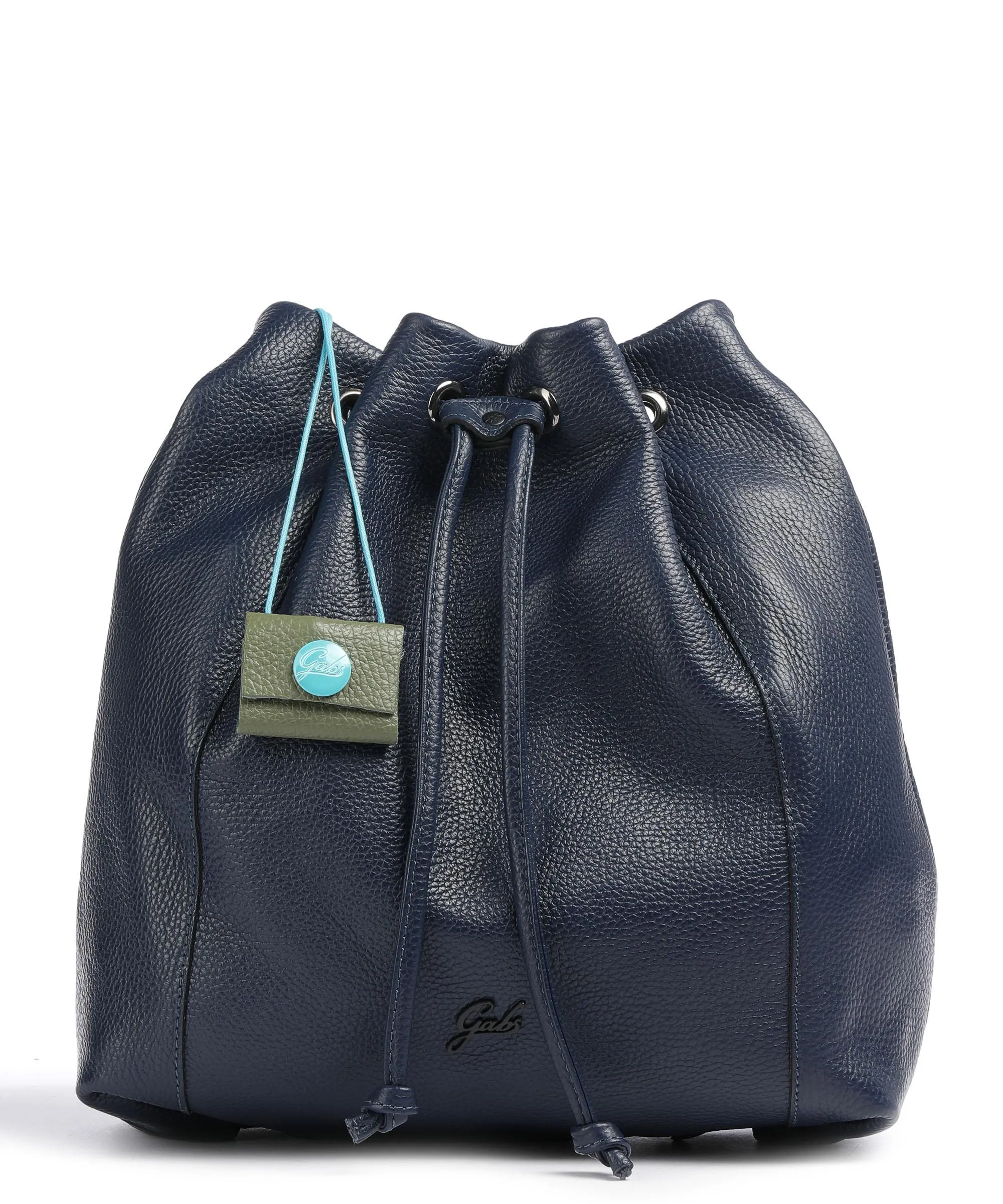  Gabs Icon Black Cleo M Borsa a secchiello pelle di vitello grana blu scuro  