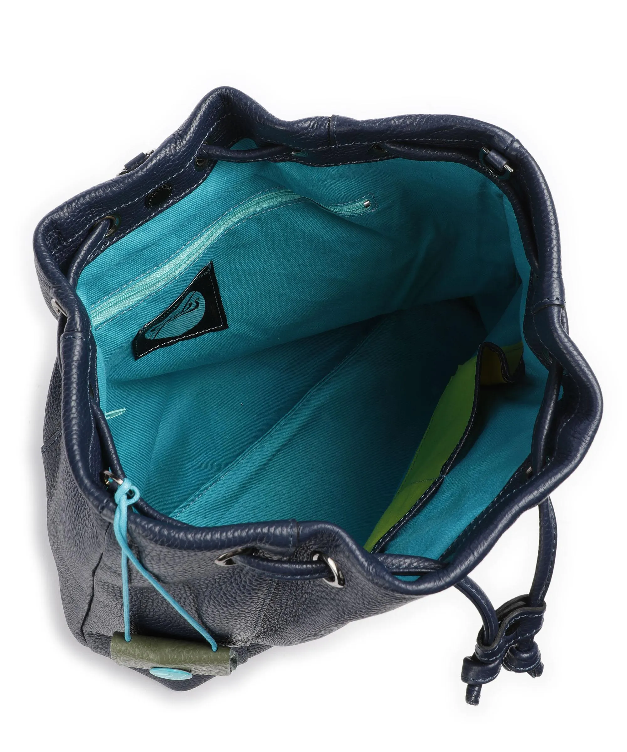  Gabs Icon Black Cleo M Borsa a secchiello pelle di vitello grana blu scuro  