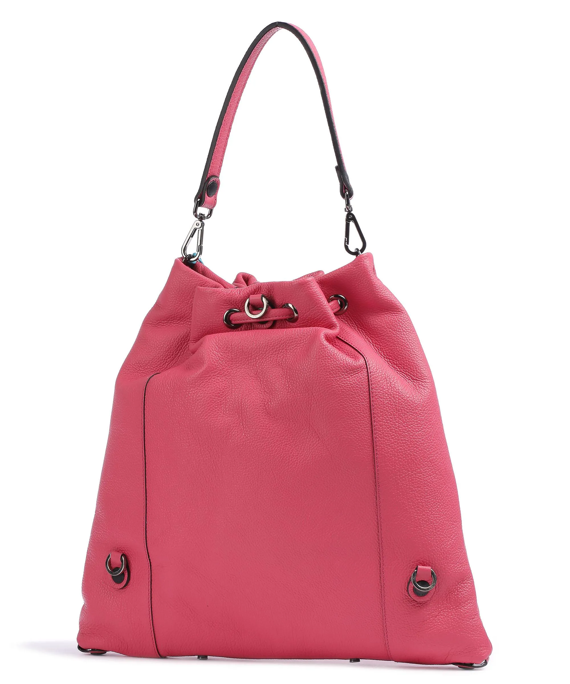 Gabs Icon Black Cleo M Borsa a secchiello pelle di vitello grana fucsia  