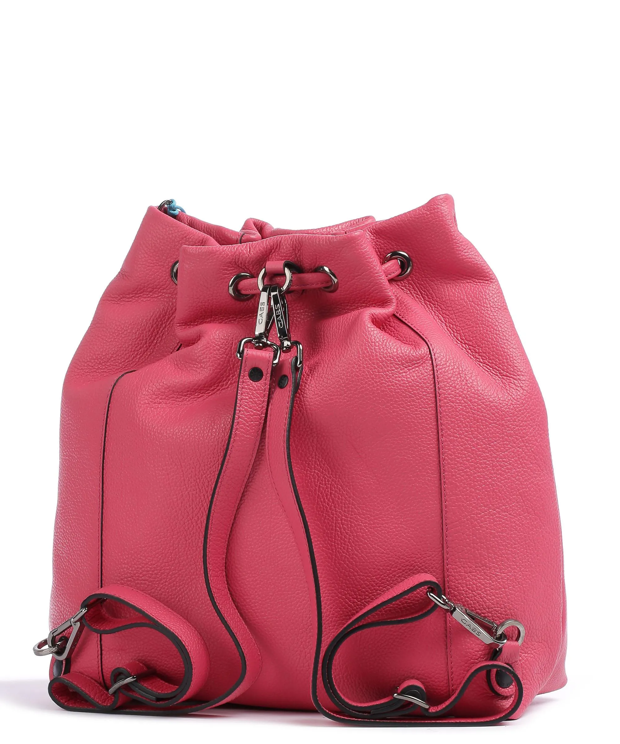  Gabs Icon Black Cleo M Borsa a secchiello pelle di vitello grana fucsia  