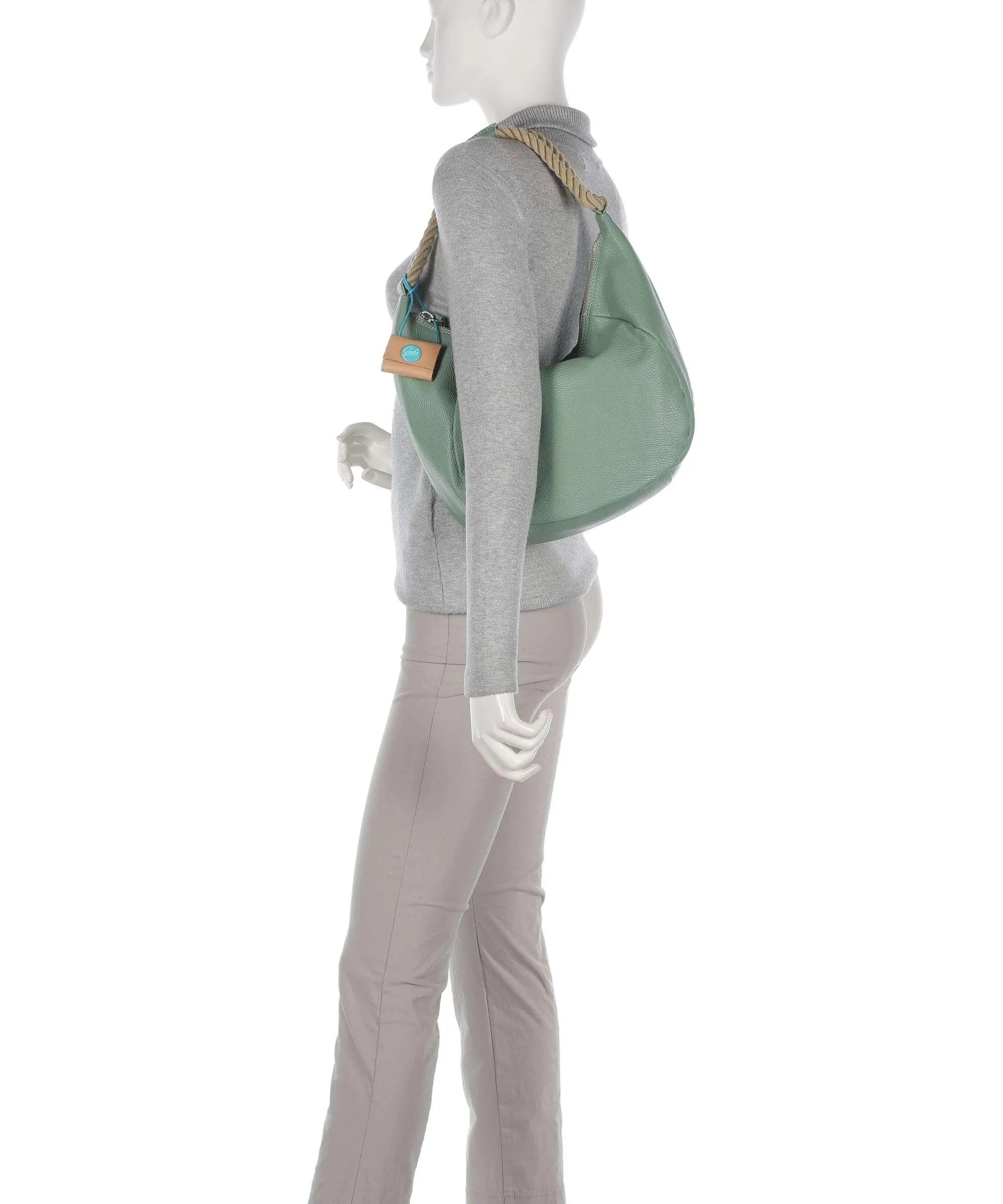 Gabs Penelope M Borsa hobo pelle di vitello grana verde  