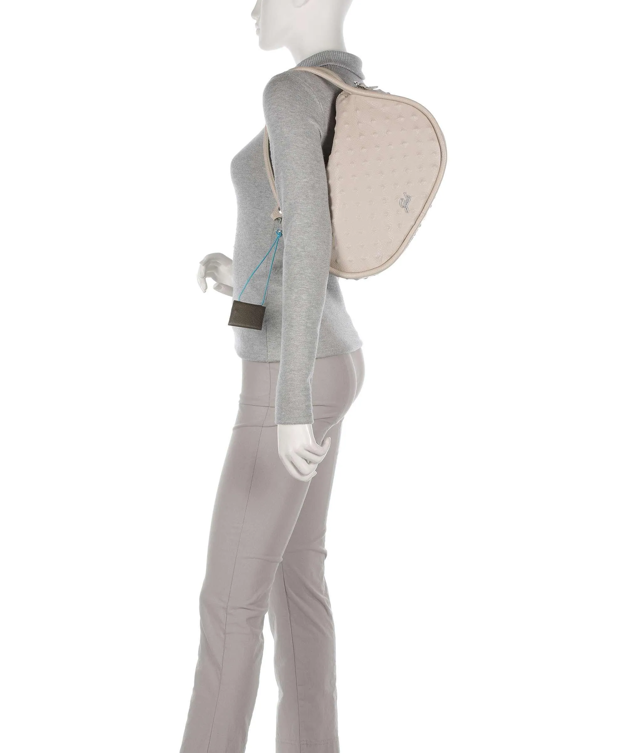  Gabs Selin M Borsa a spalla pelle di vitello grana beige  