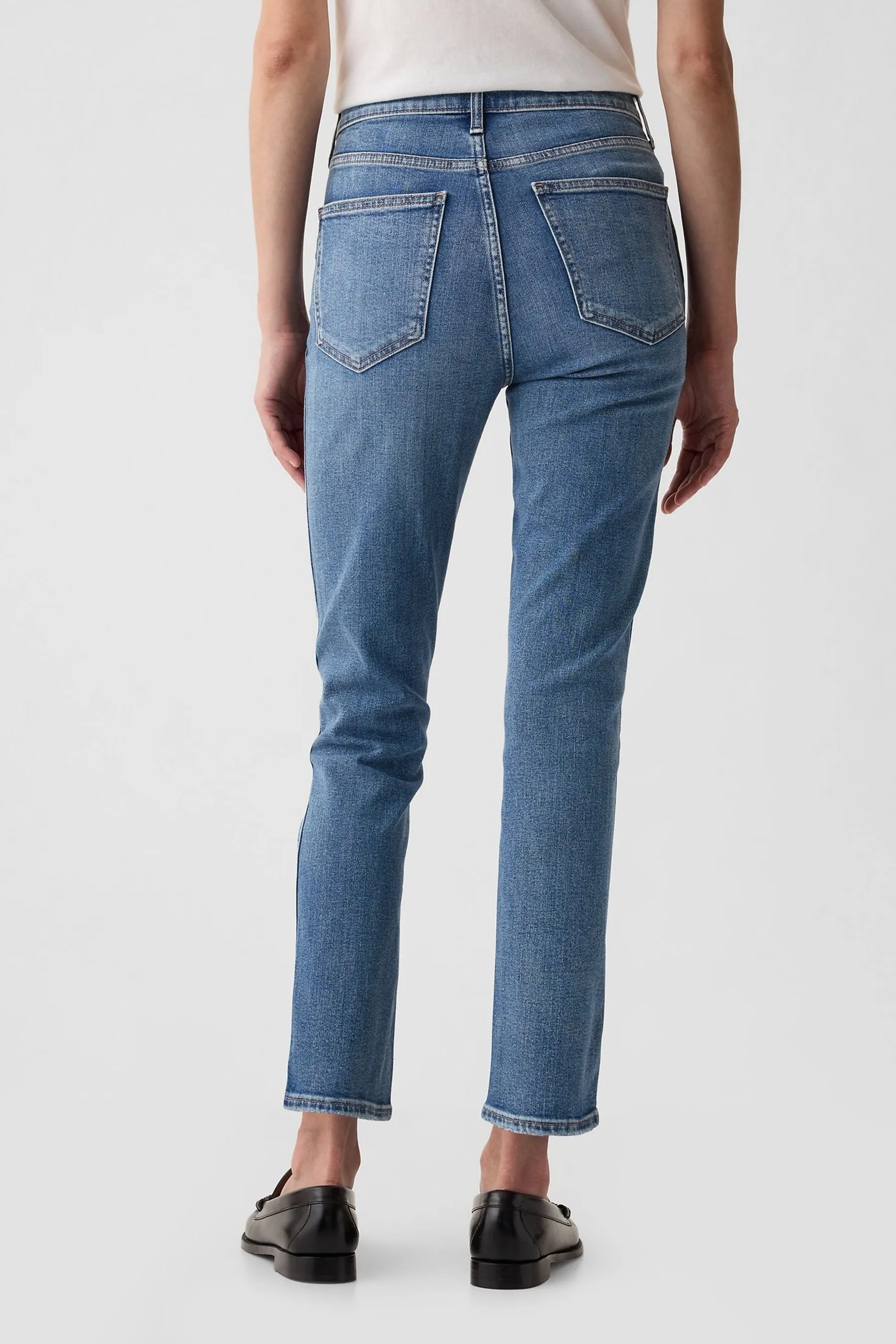Gap - Jeans a vita alta slim elasticizzata vintage