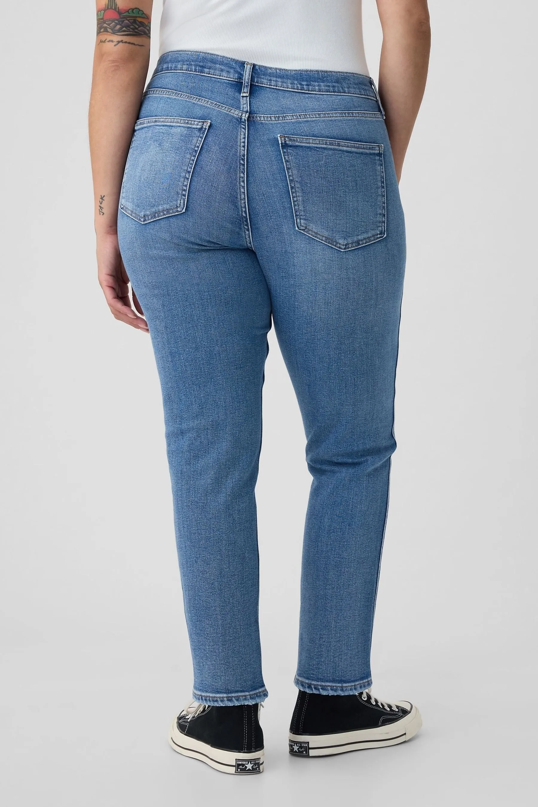 Gap - Jeans a vita alta slim elasticizzata vintage