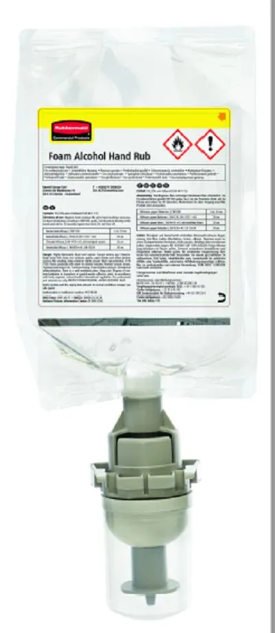 Gel disinfettante per mani a base di alcol antibatterico Rubbermaid Commercial Products, Cartuccia da 1 l