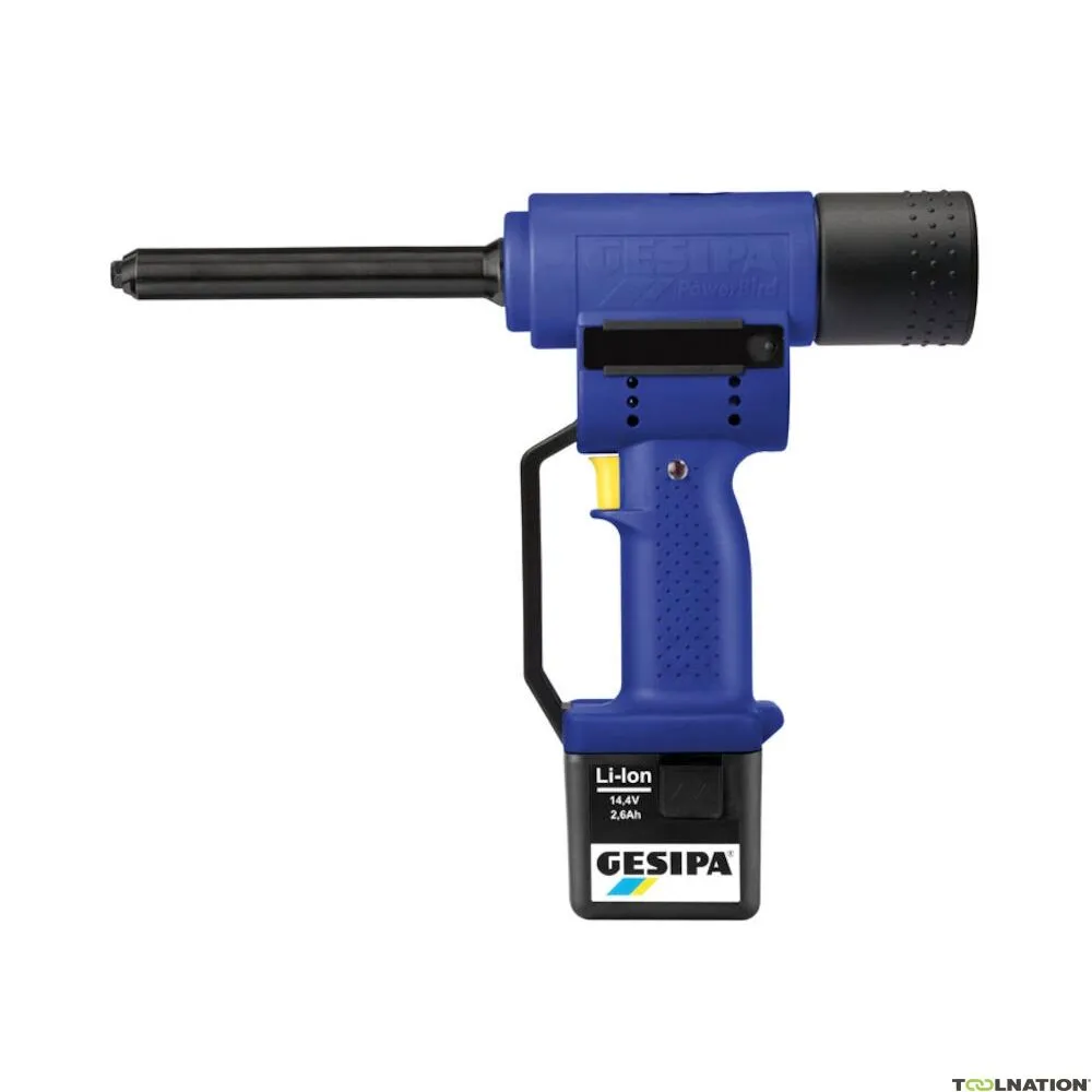 Gesipa 217240041 Rivettatrice cieca Powerbird Solar 2x batteria 2,6Ah