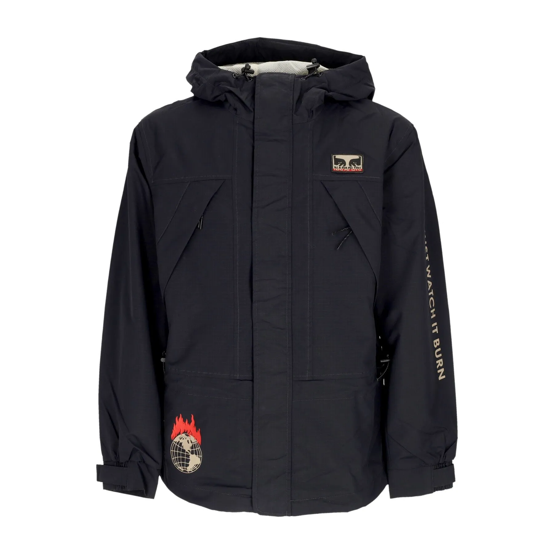 Giacca A Vento Uomo Don't Just Watch It Burn Dru Jacket X Napapijri Black