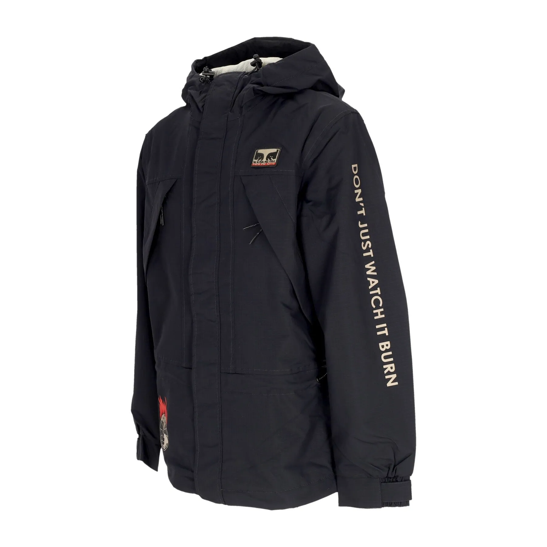 Giacca A Vento Uomo Don't Just Watch It Burn Dru Jacket X Napapijri Black