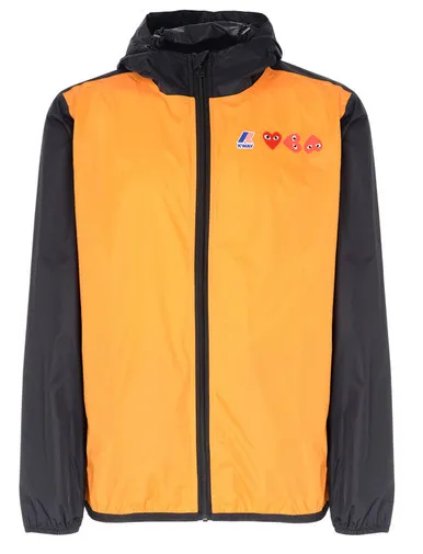 Giacca antivento Comme Des Garçons PLAY x K-Way arancione