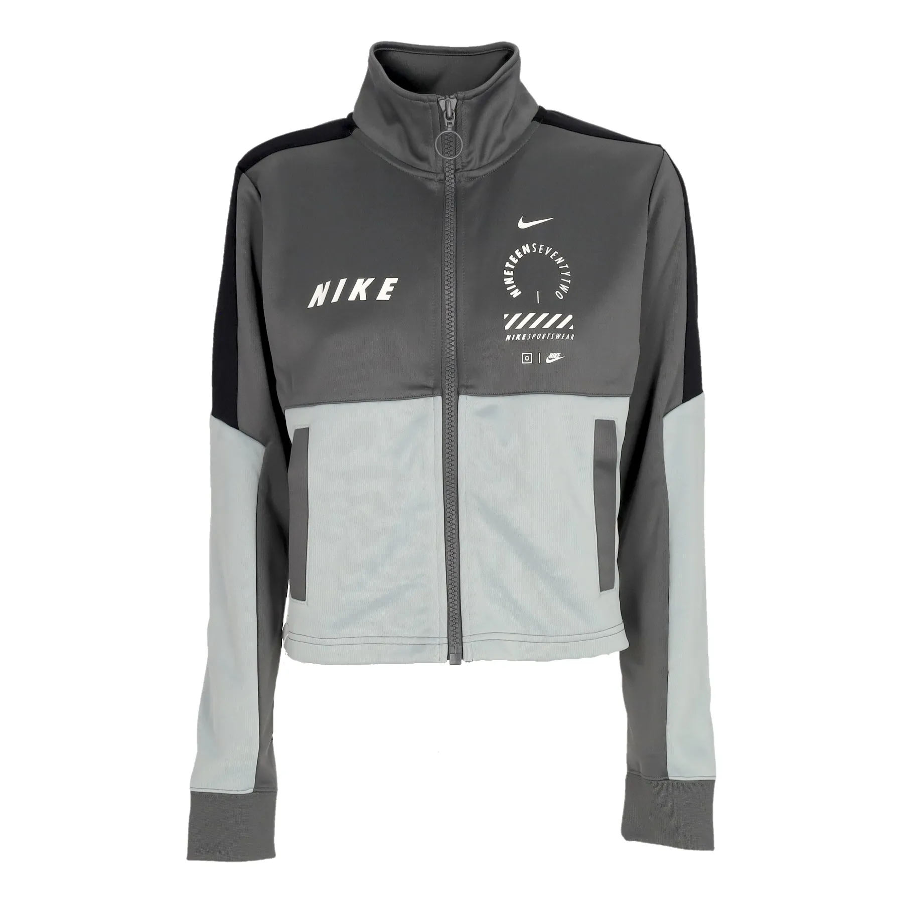 Giacca Tuta Corta Donna W Sportswear Track Top Iron Grey/light Pumice/white
