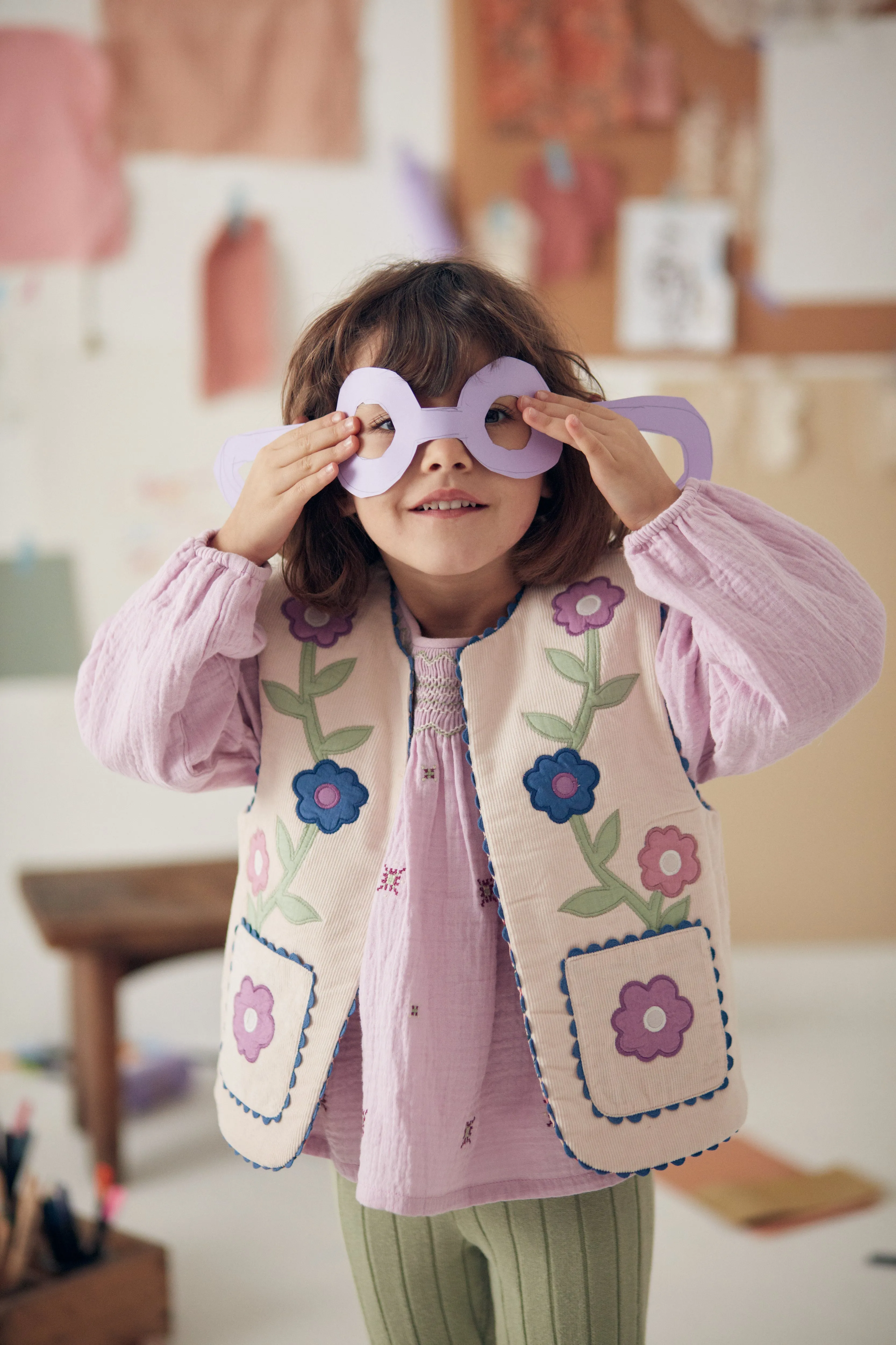 Gilet reversibile per neonata e bambina